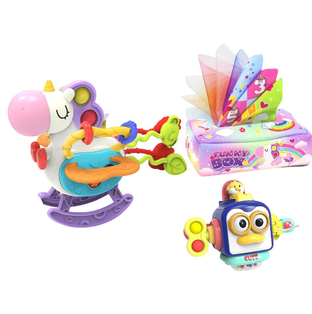 LA CUTE Lernspielzeug Mega Set 3-in-1 Montessori Babyspielzeug-Set (Montess günstig online kaufen