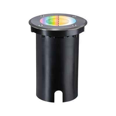 Paulmann LED Einbauleuchte Smarter Zigbee 3.0 LED Bodeneinbaustrahler Floor RGBW in Eisen-gebürst, keine Angabe, Leuchtmittel enthalten: Ja, fest verbaut, LED, warmweiss, Einbaustrahler, Einbauleuchte