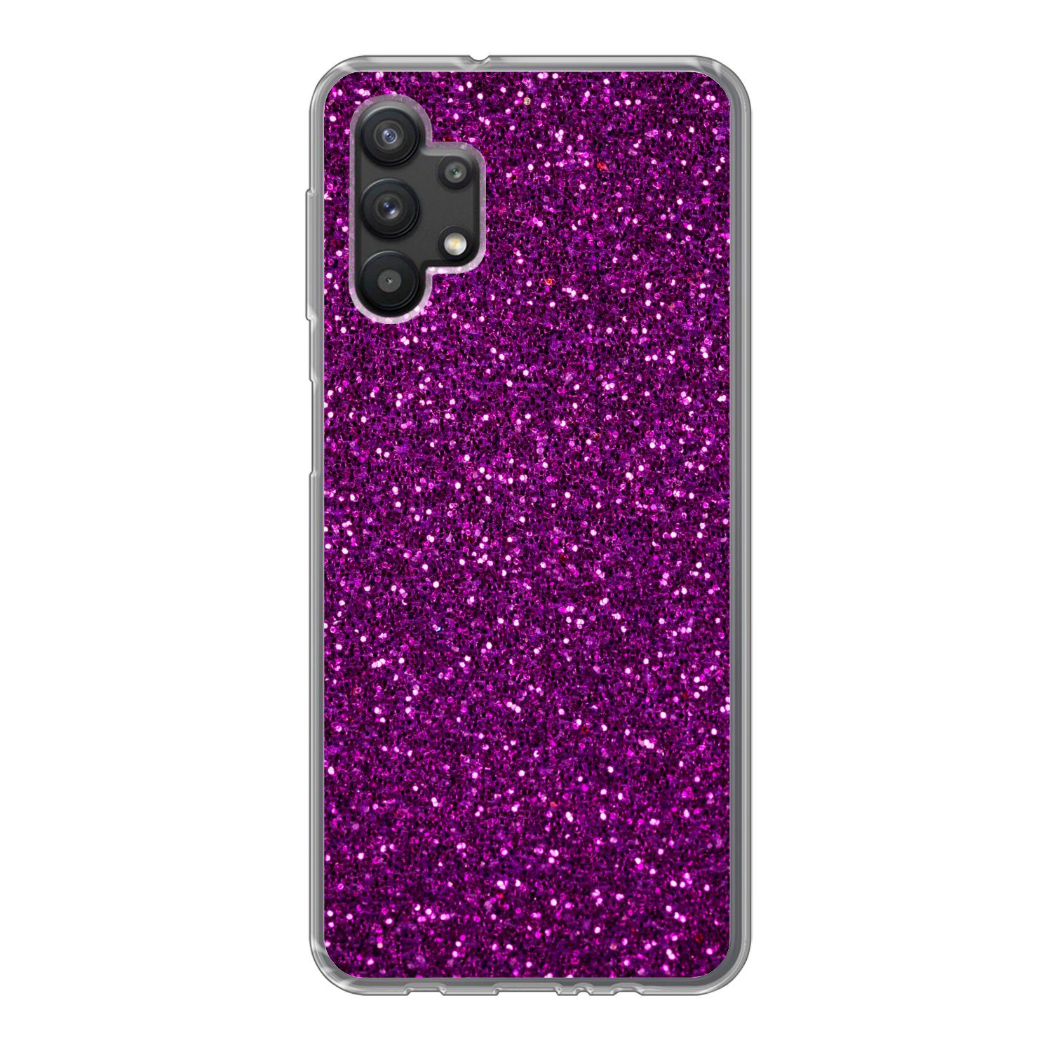 MuchoWow Handyhülle für Samsung Galaxy A32 5G Lila - Rosa - Muster - Abstrakt, Smartphone-Bumper, Print, Handy Schutzhülle Dünn