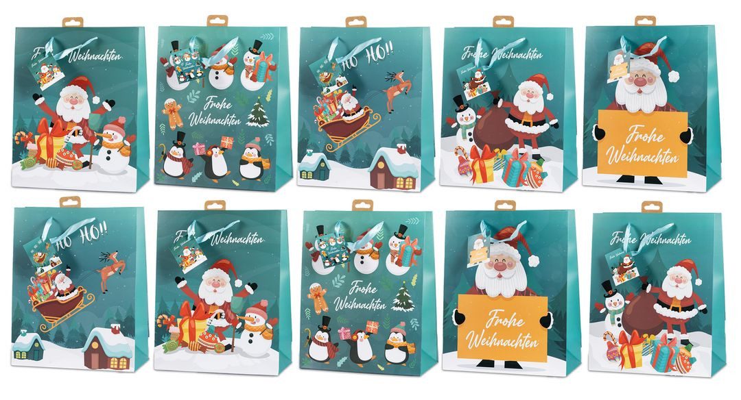 Geschenkbox Laro Geschenktaschen Geschenktüten Weihnachten 10/20/40/100stk Medium