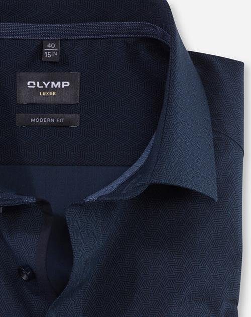 OLYMP Businesshemd Luxor fit nachtblau modern
