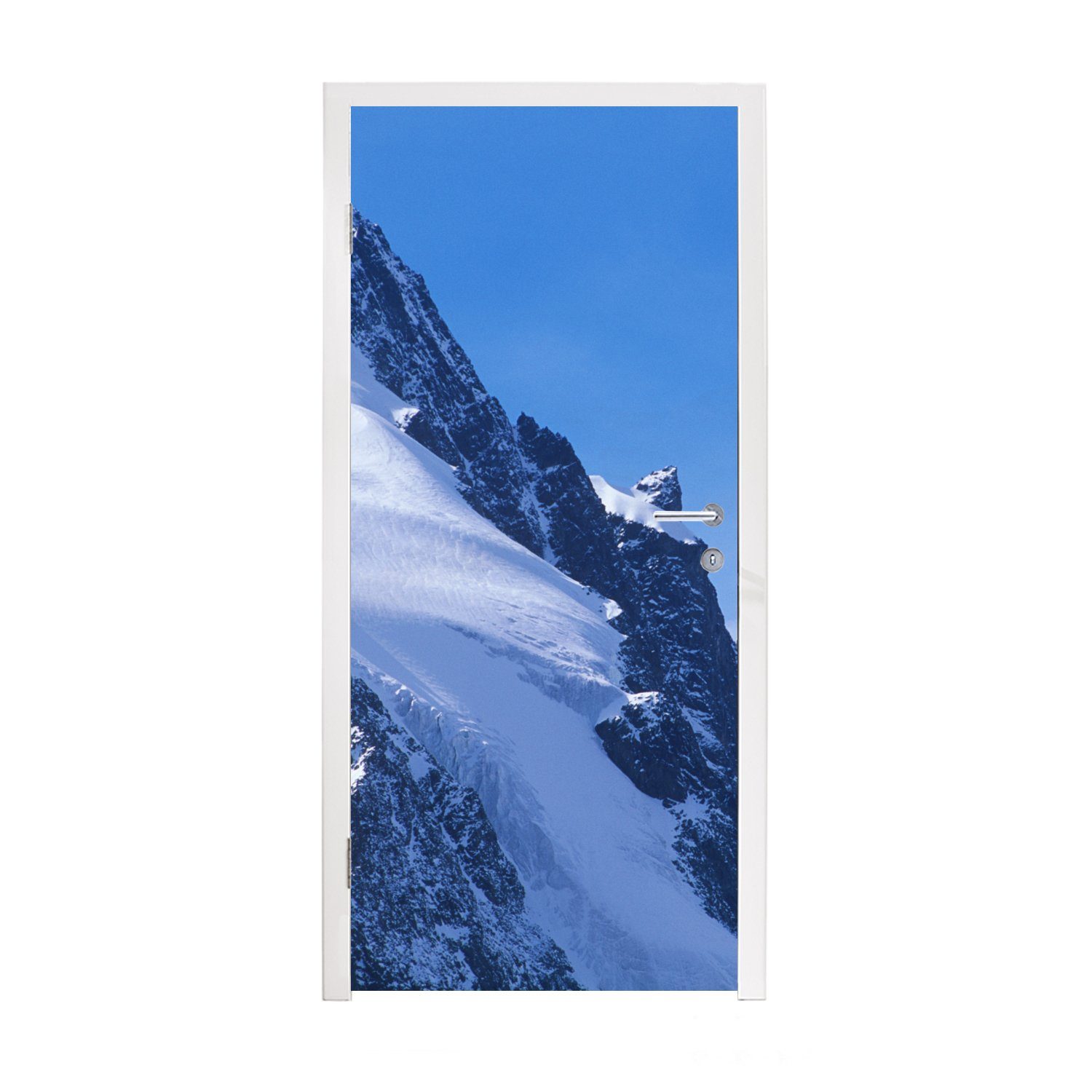 MuchoWow Türtapete Der österreichische Großglockner mit Bergen in Europa, Matt, bedruckt, (1 St), Fototapete für Tür, Türaufkleber, 75x205 cm