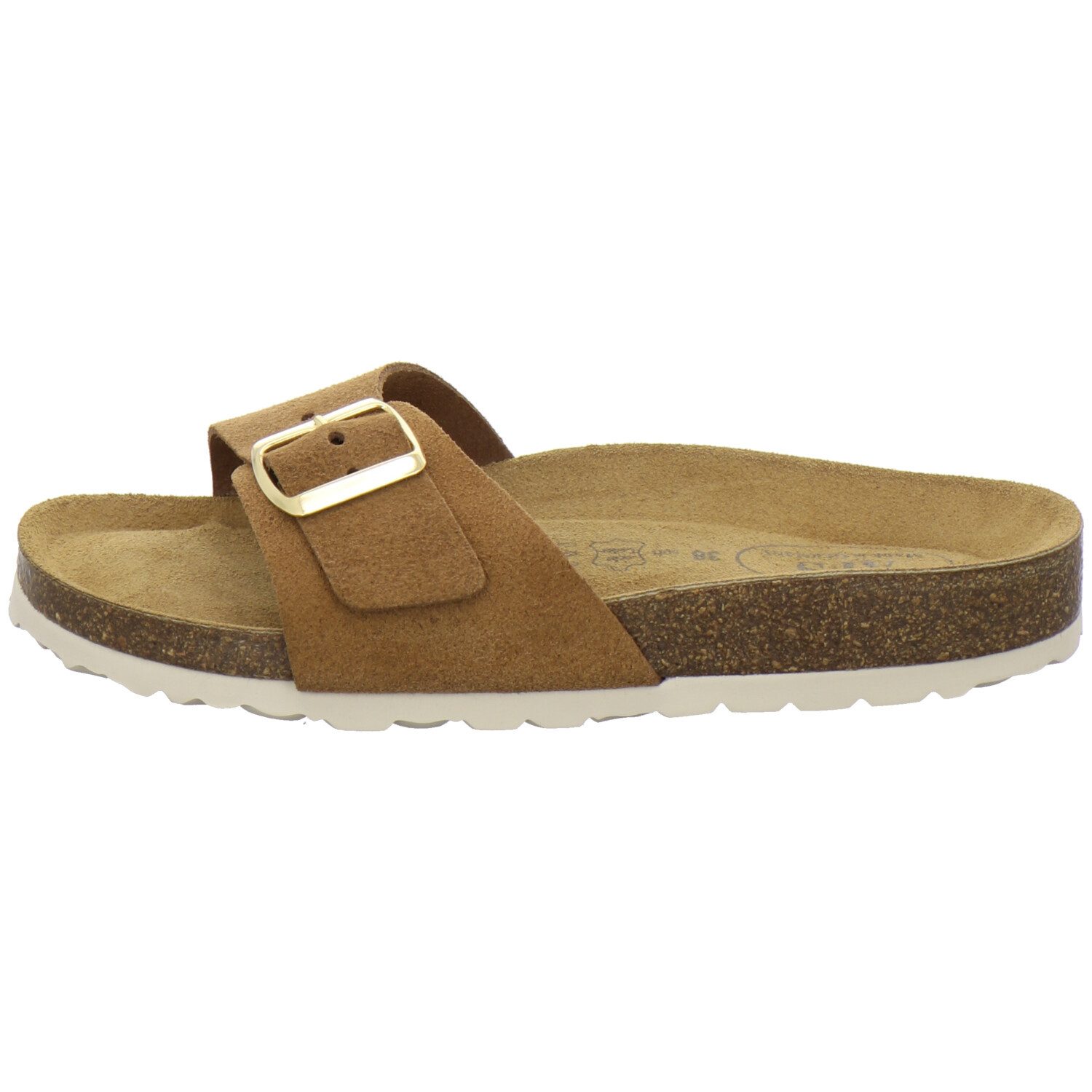 AFS-Schuhe 211284 Sommer Pantolette für Damen mit Fußbett, bequeme Sandalen aus Leder