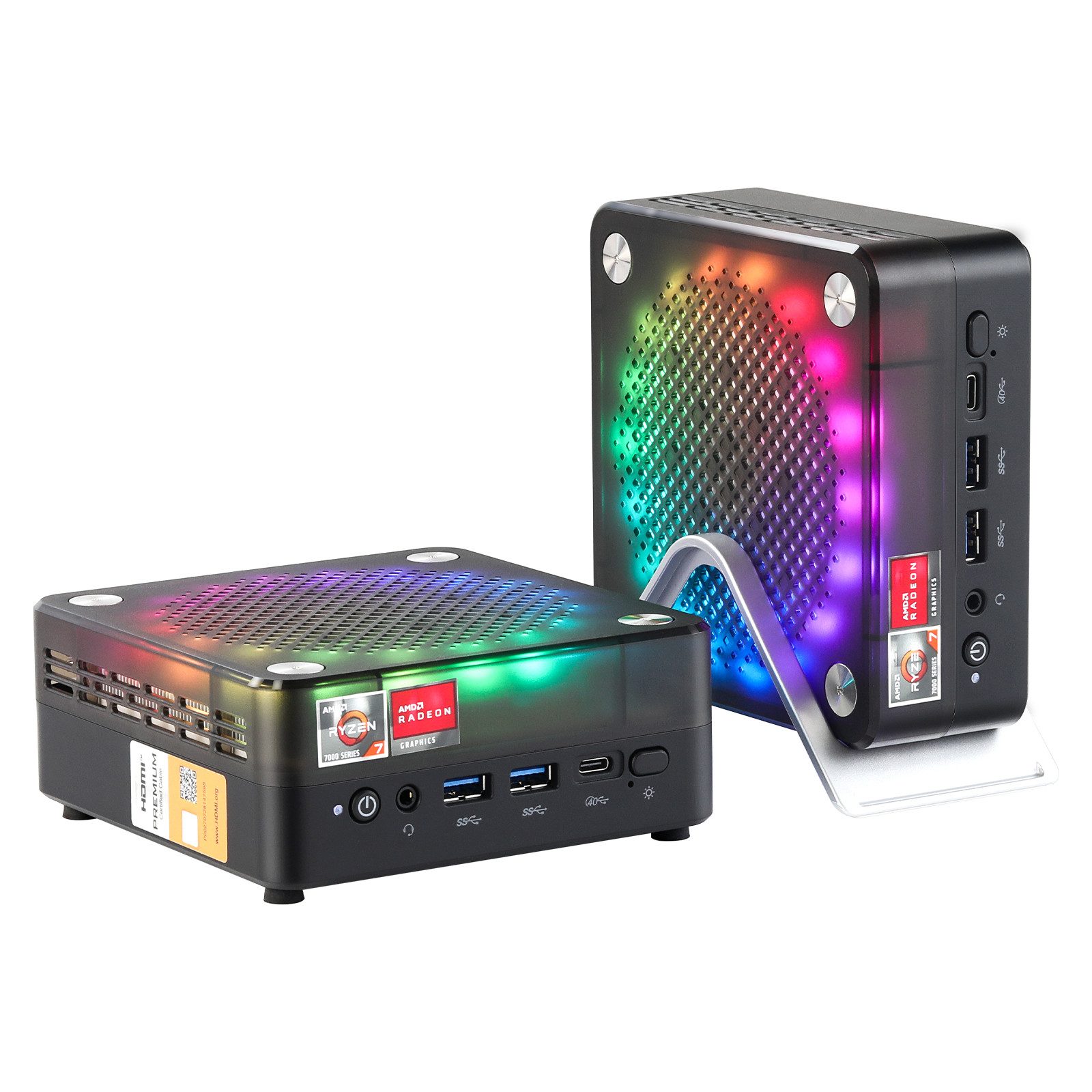 AWOW AWOW Mini Gaming PC, Ryzen 7 8745HS, 32 GB DDR5, 1 TB SSD, Radeon 780M Mini-PC (32 GB RAM, 1024 GB SSD)