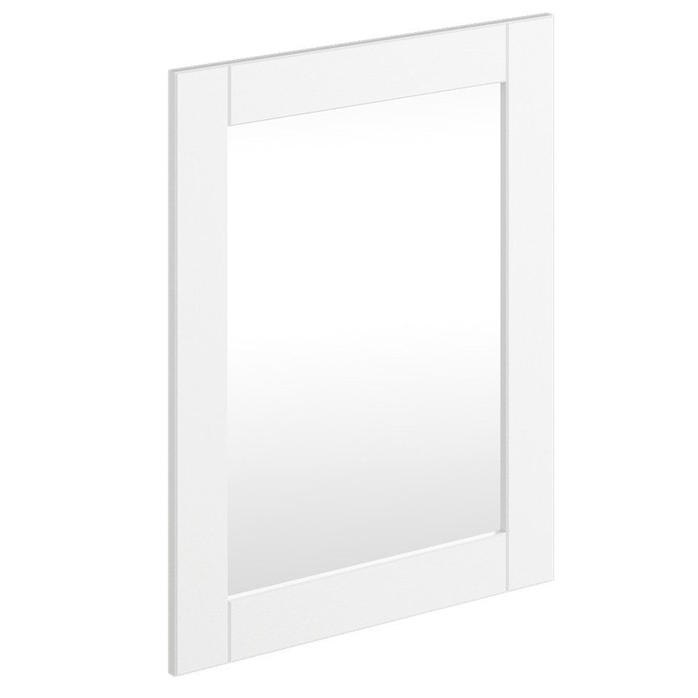 Lomadox Wandspiegel BORMIO-163, Massivholz, weiß