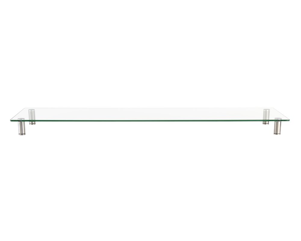 LogiLink Monitor-Halterung Monitorerhöhung Monitortisch aus Glas, höhenverstellbar, 1000mm, bis 20kg