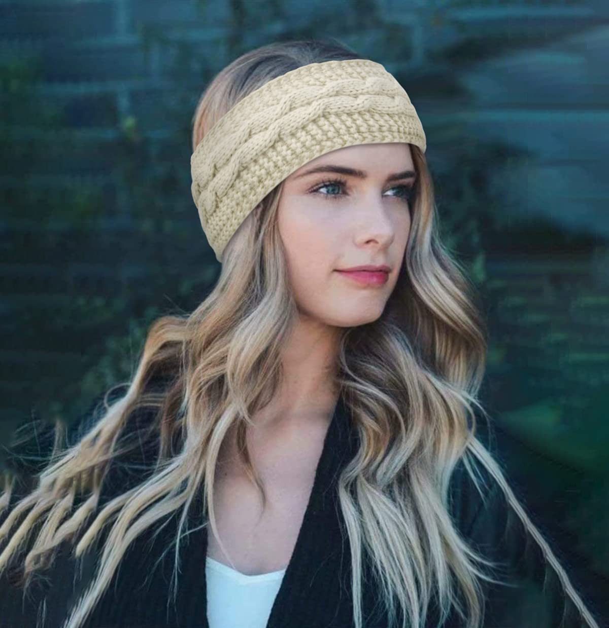 Cachito Stirnband Damen Stirnbänder Gestrickte Verdicken Haarband