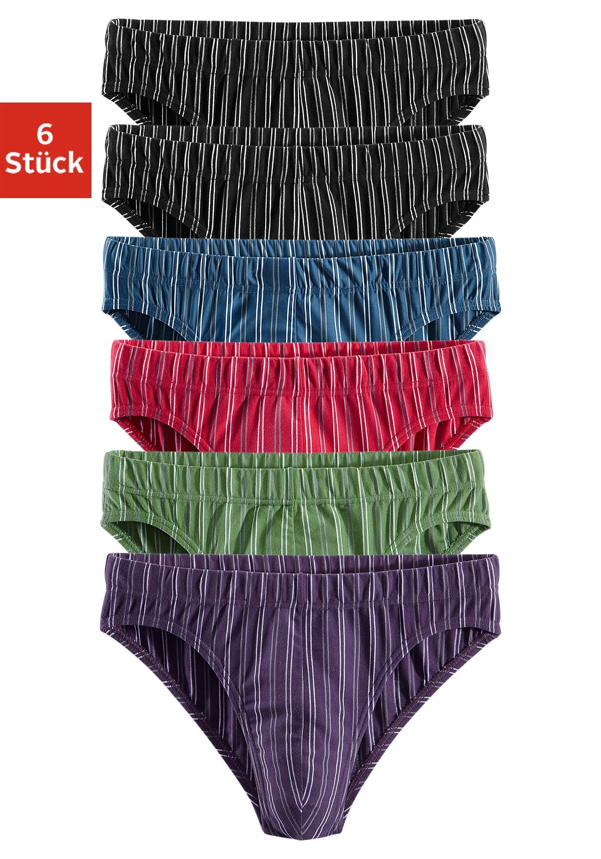 le jogger® Slip (6 Stück), mit garngefärbten Streifen online kaufen OTTO