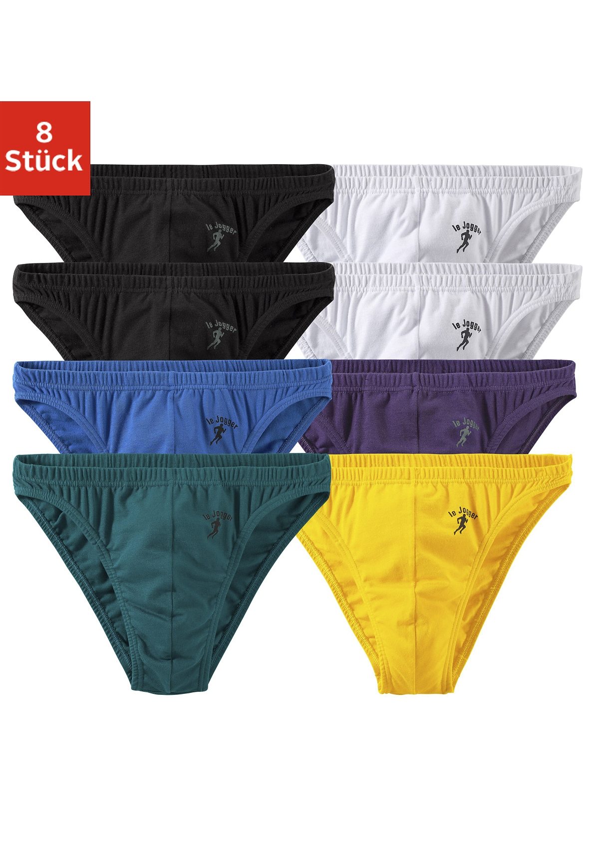 Le Jogger, Minislip (8 Stück), knappe Passform, aus angenehmen Baumwoll