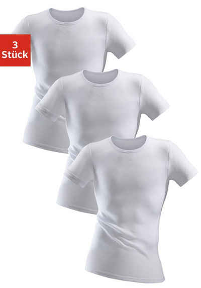 Clipper Unterhemd (3 St), schlichtes Basic für jeden Tag - in Feinripp