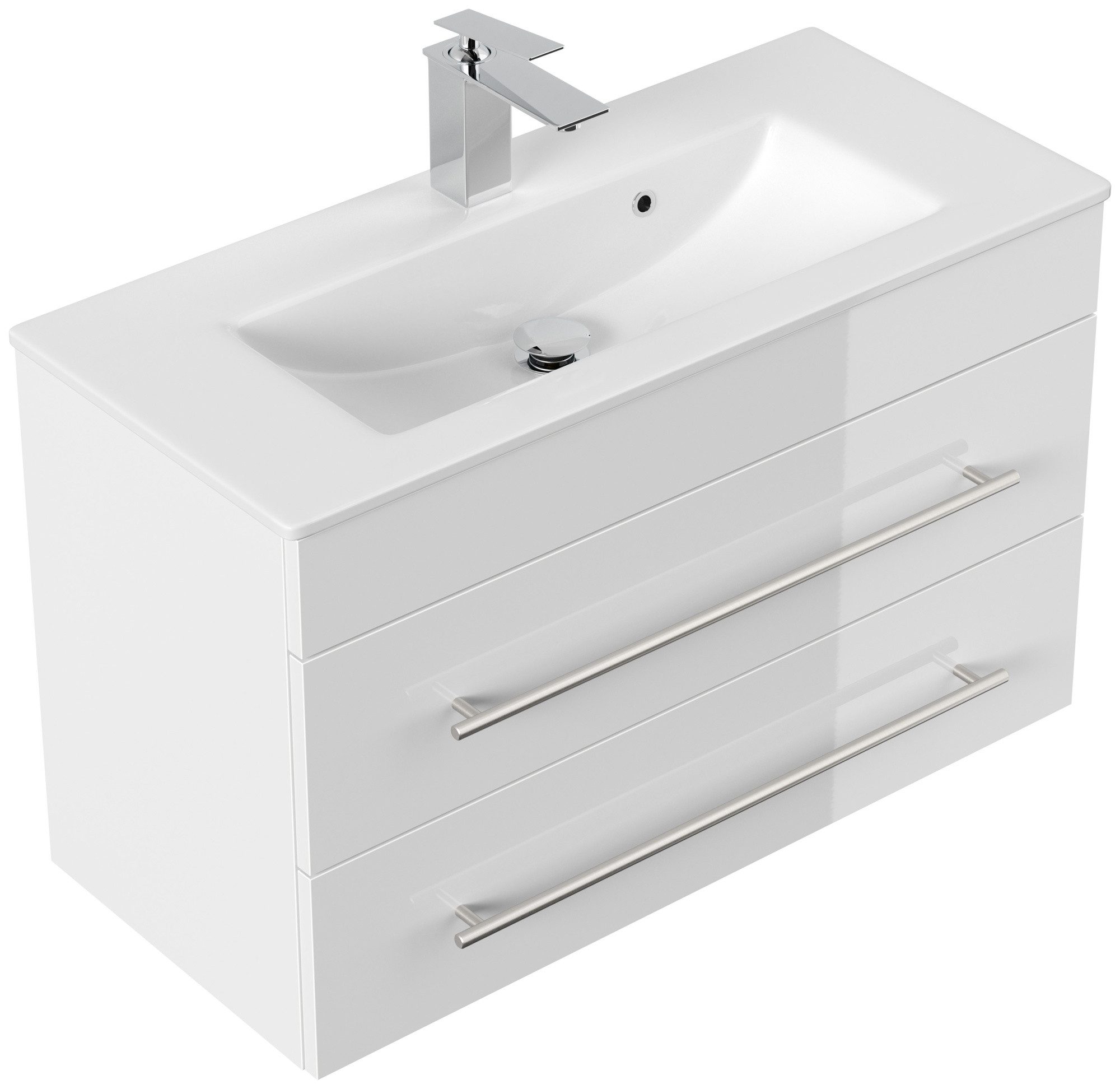 Magnolia Home Waschtisch Badmöbel Mars 800 SlimLine SoftClose weiss hochglanz