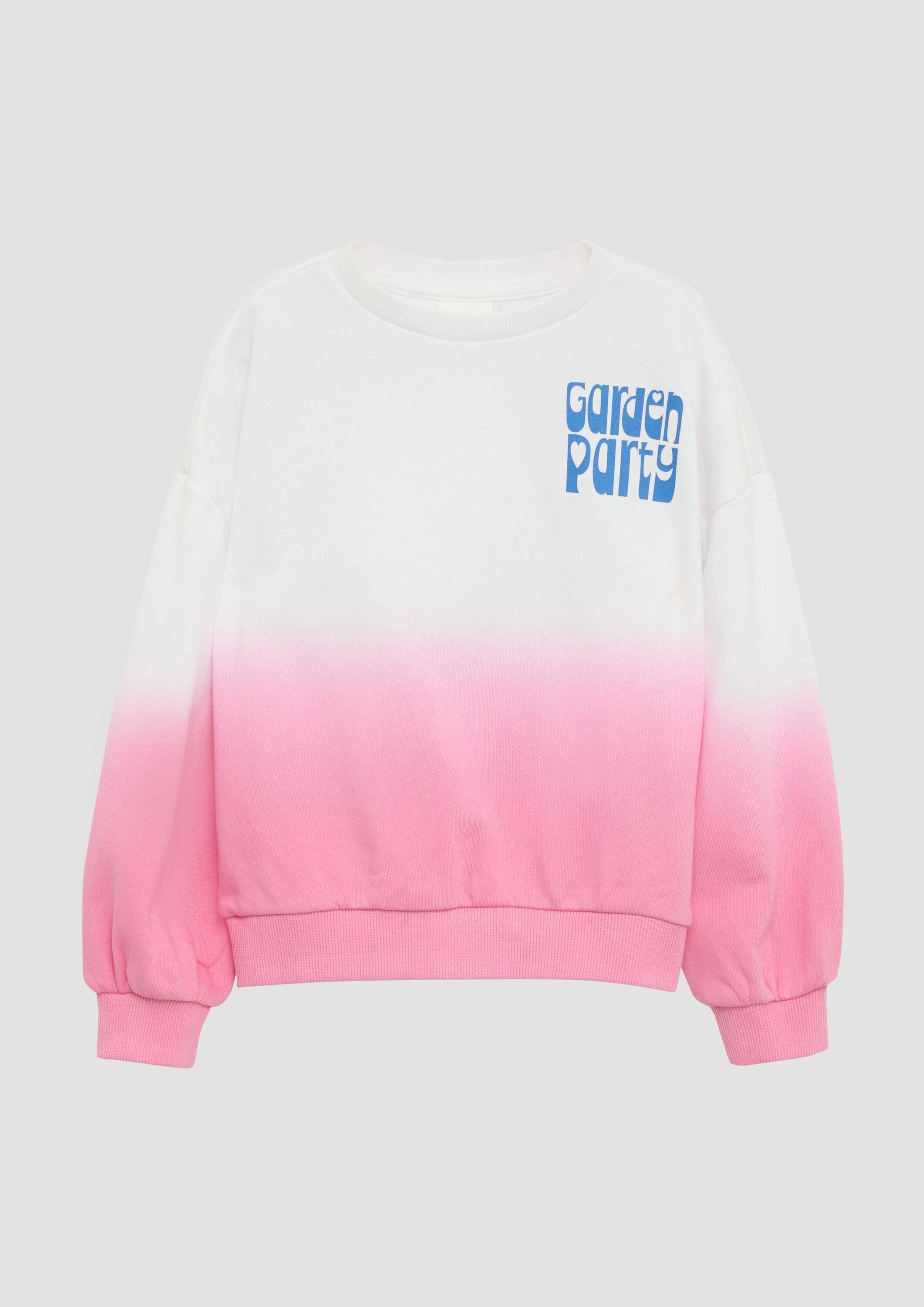 s.Oliver Sweatshirt Sweatshirt Oversized Sweatshirt mit Print und Farbverlauf