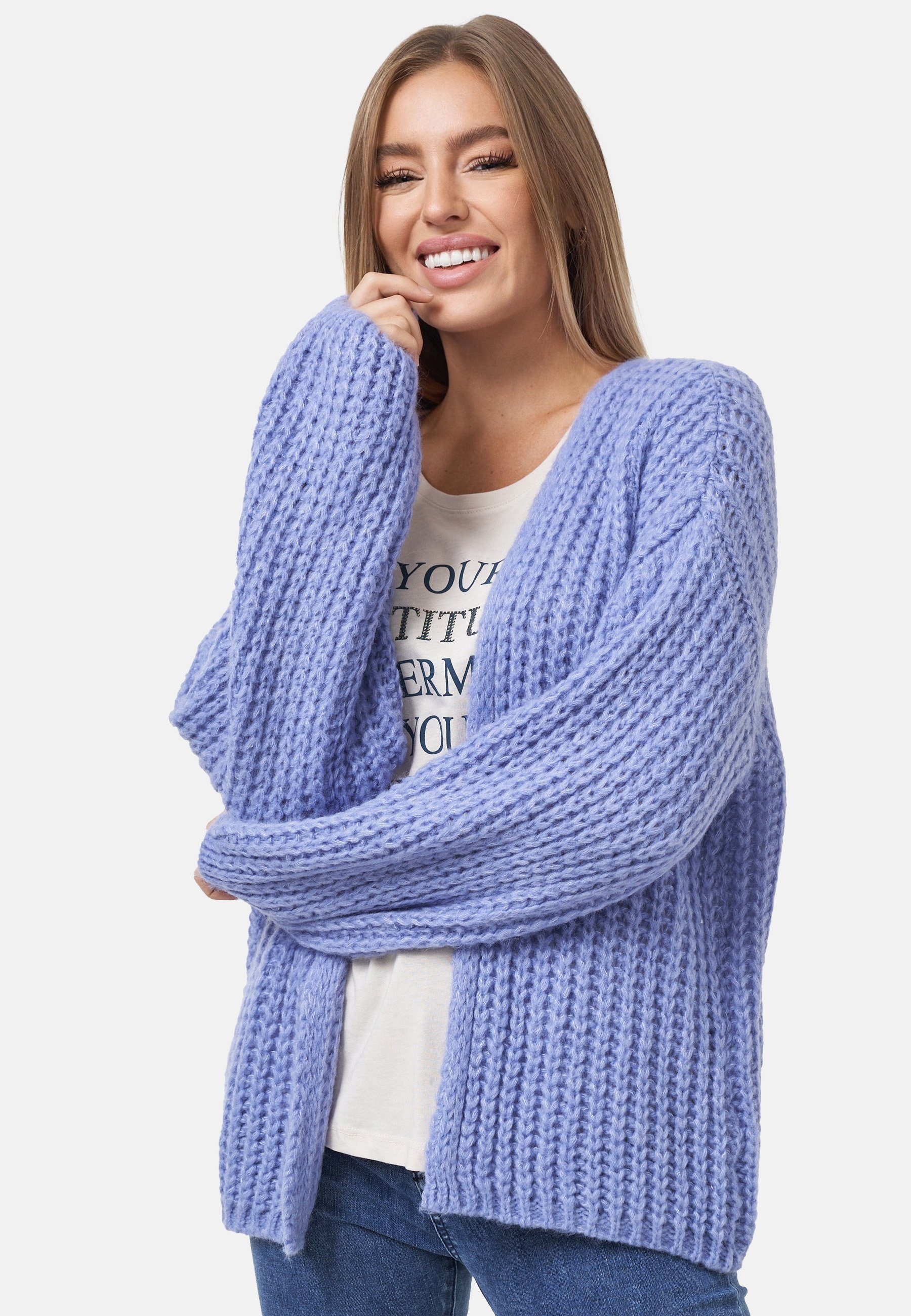 Decay Strickjacke mit modischem Grobstrick-Muster