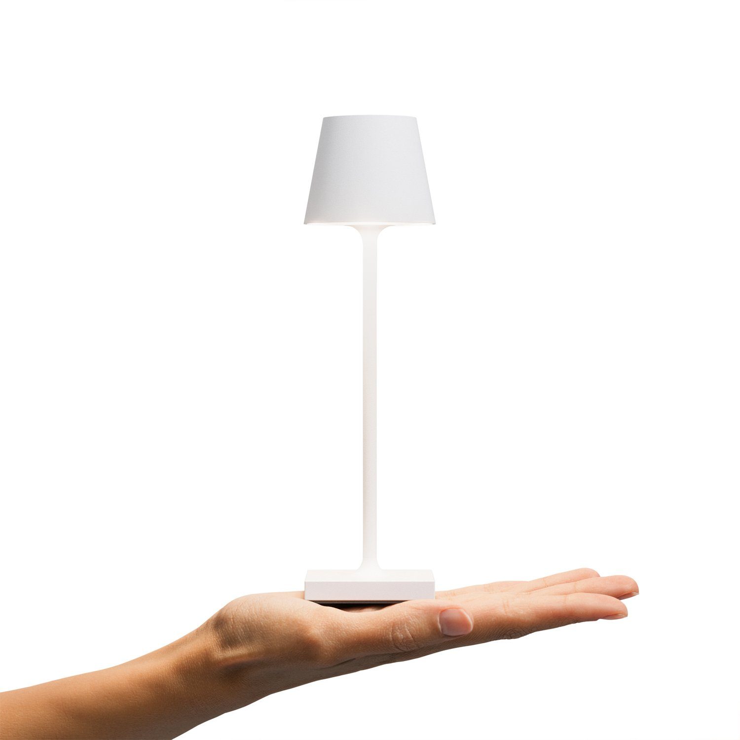 SIGOR LED Tischleuchte NUINDIE Pocket Schneeweiß, Dimmbar, LED fest integriert, Warmweiß