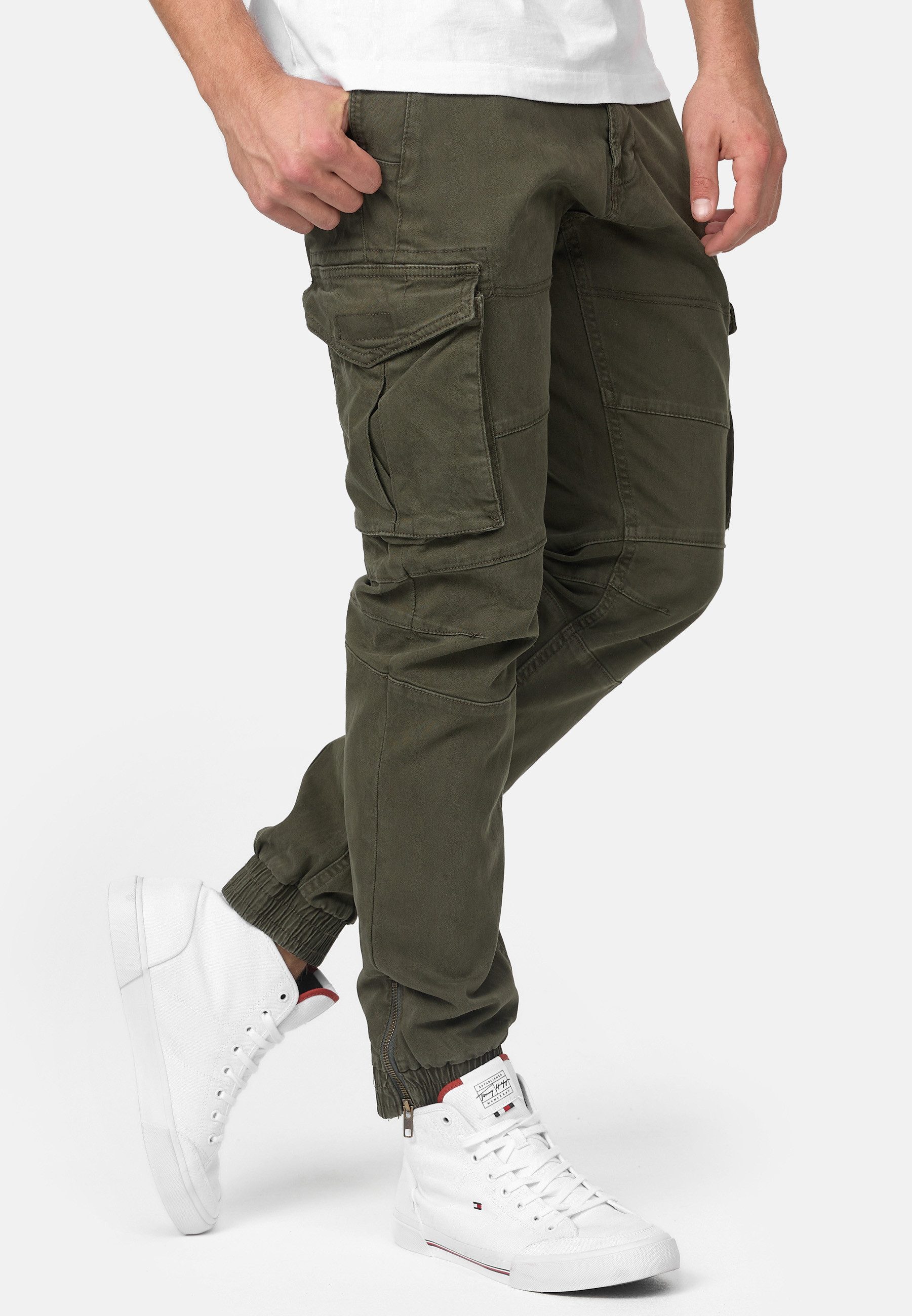 Indicode Cargohose Herren Alex Cargo Hose Herrenhose mit 6 praktischen Taschen