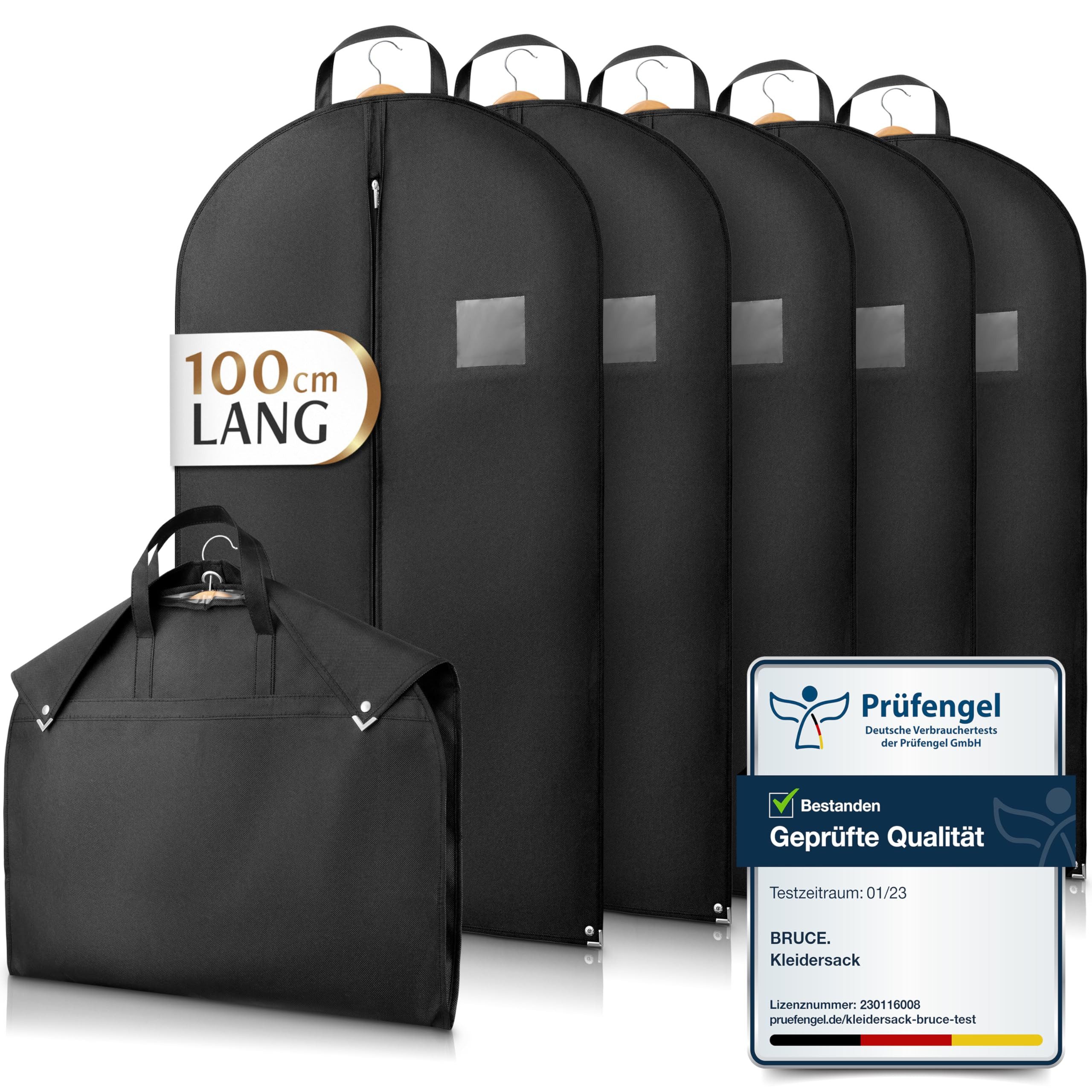 Bruce Kleidersack Optimierte Materialstärke von 120 GSM (Hochwertige Kleiderhülle für Anzug und Kleid) Atmungsaktive Anzugtasche für Reisen