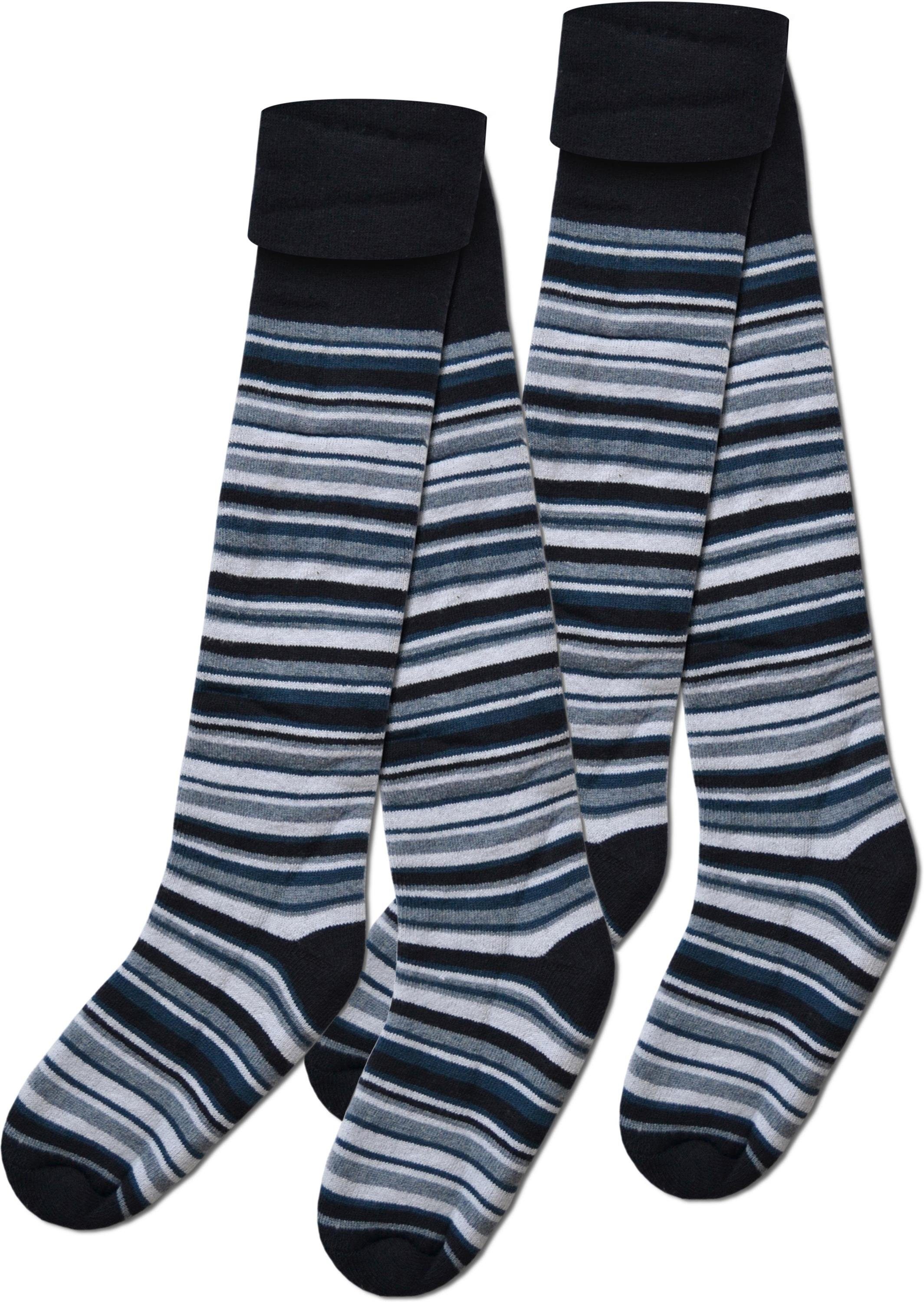 Strumpfhose 2 Stück Kinder-Thermostrumpfhose RINGEL