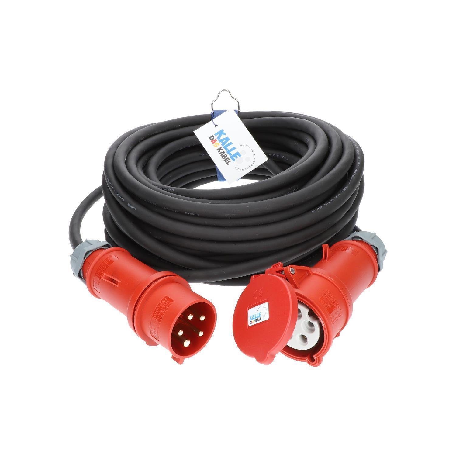 KALLE DAS KABEL Kalle Verlängerungskabel CEE 400V 32A 4,0mm² IP44 5 Meter Verlängerungskabel, CEE 400V, 32A, CEE 400V, 32A (500 cm)