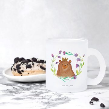 Mr. & Mrs. Panda Teeglas Bär Königin - Transparent - Geschenk, Glas Teetasse, Lieblingsmensch, Premium Glas, Liebevolles Design
