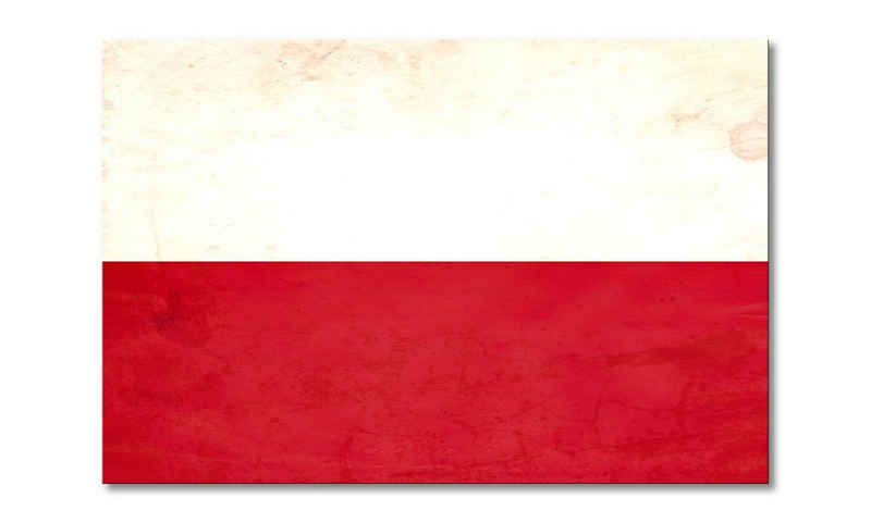 WandbilderXXL Leinwandbild Polen, Flaggen (1 St), Wandbild,in 6 Größen erhältlich