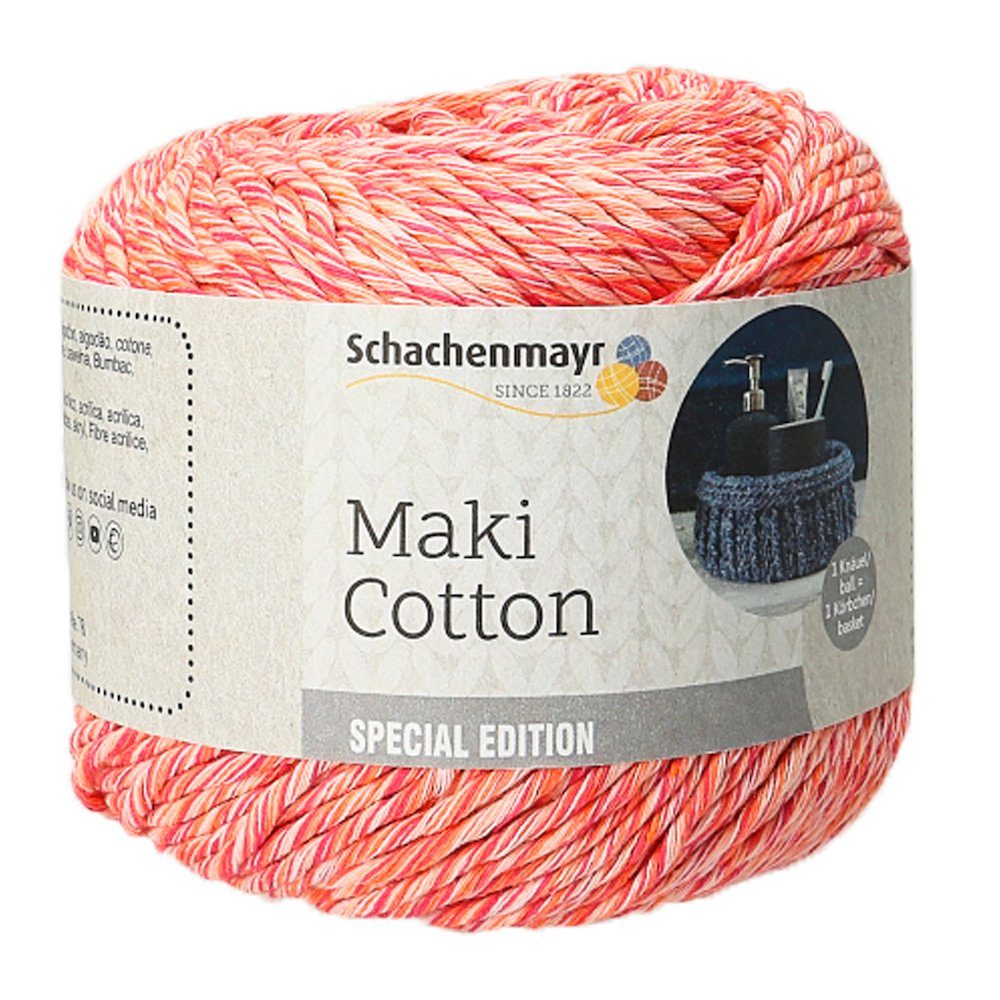 Cotton, - Dekofigur 150g/135m mouliné 00082 Baumwollgarn Maki Schachenmayr coral