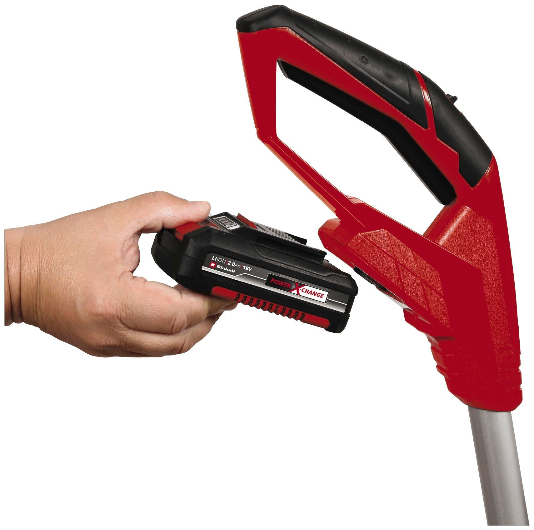 Einhell Akku-Rasentrimmer Power X-Change GE-CT 18 Li-Solo+Ersatzmesser, 24 cm Arbeitsbreite Messer, (21 St), ohne Akku, ohne Ladegerät – Bild 4 von 5