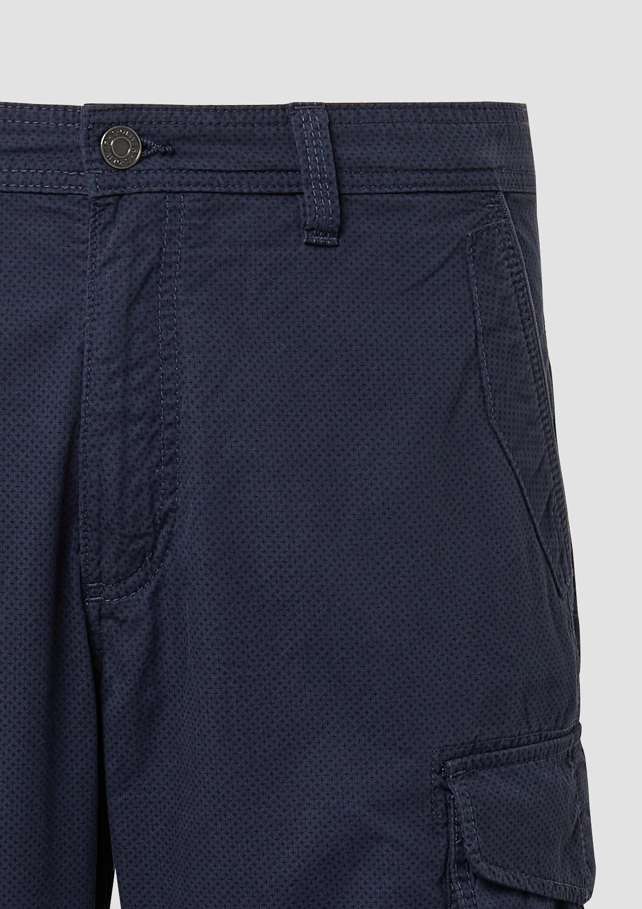 s.Oliver Shorts Bermuda FILE File: Gemusterte Cargo-Bermuda aus Baumwollmix im Relaxed Fit