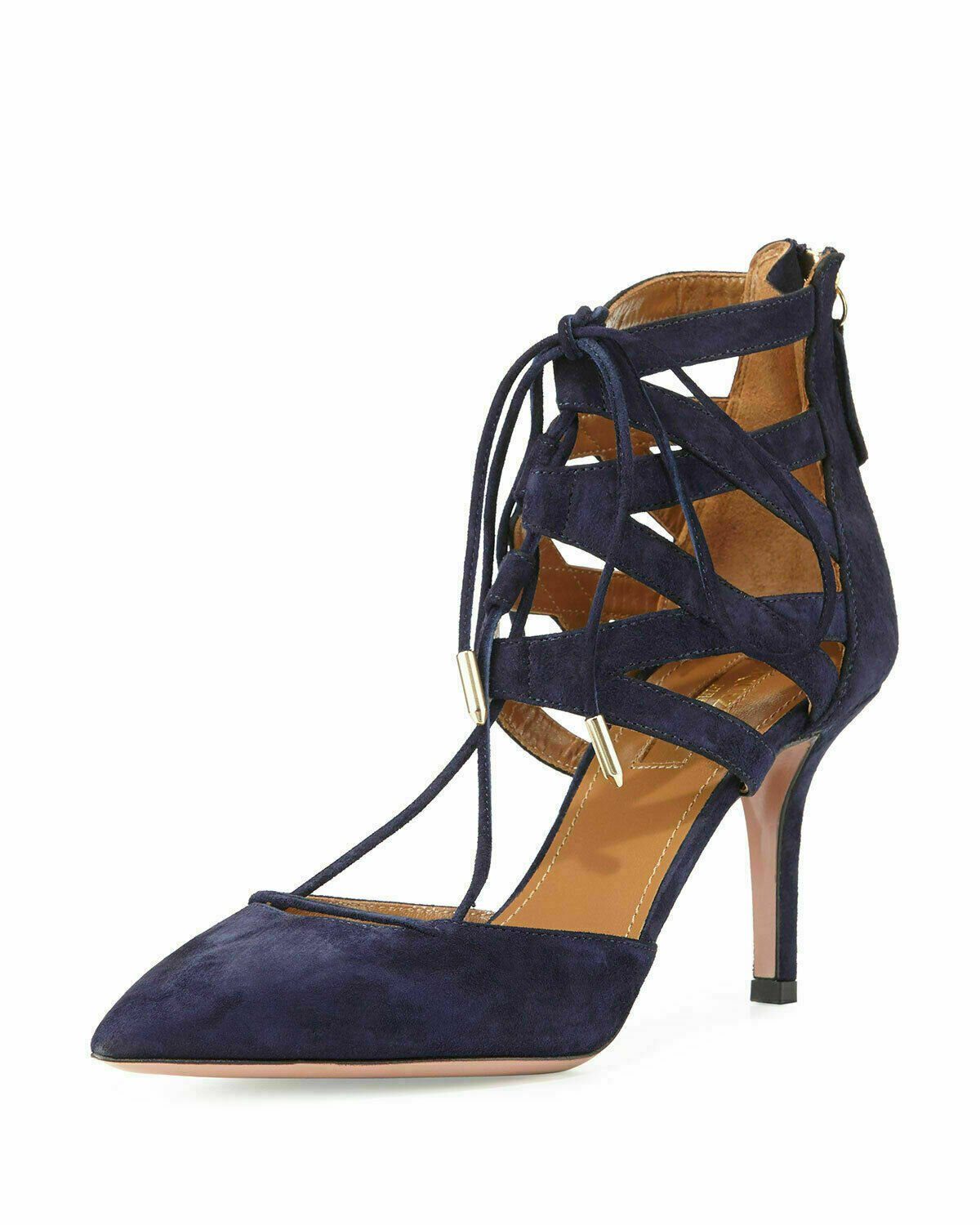 AQUAZURRA AQUAZZURA ICONIC BELGRAVIA SUEDE 75 PUMPS COURT SHOES SCHUHE HIGH HEEL Pumps