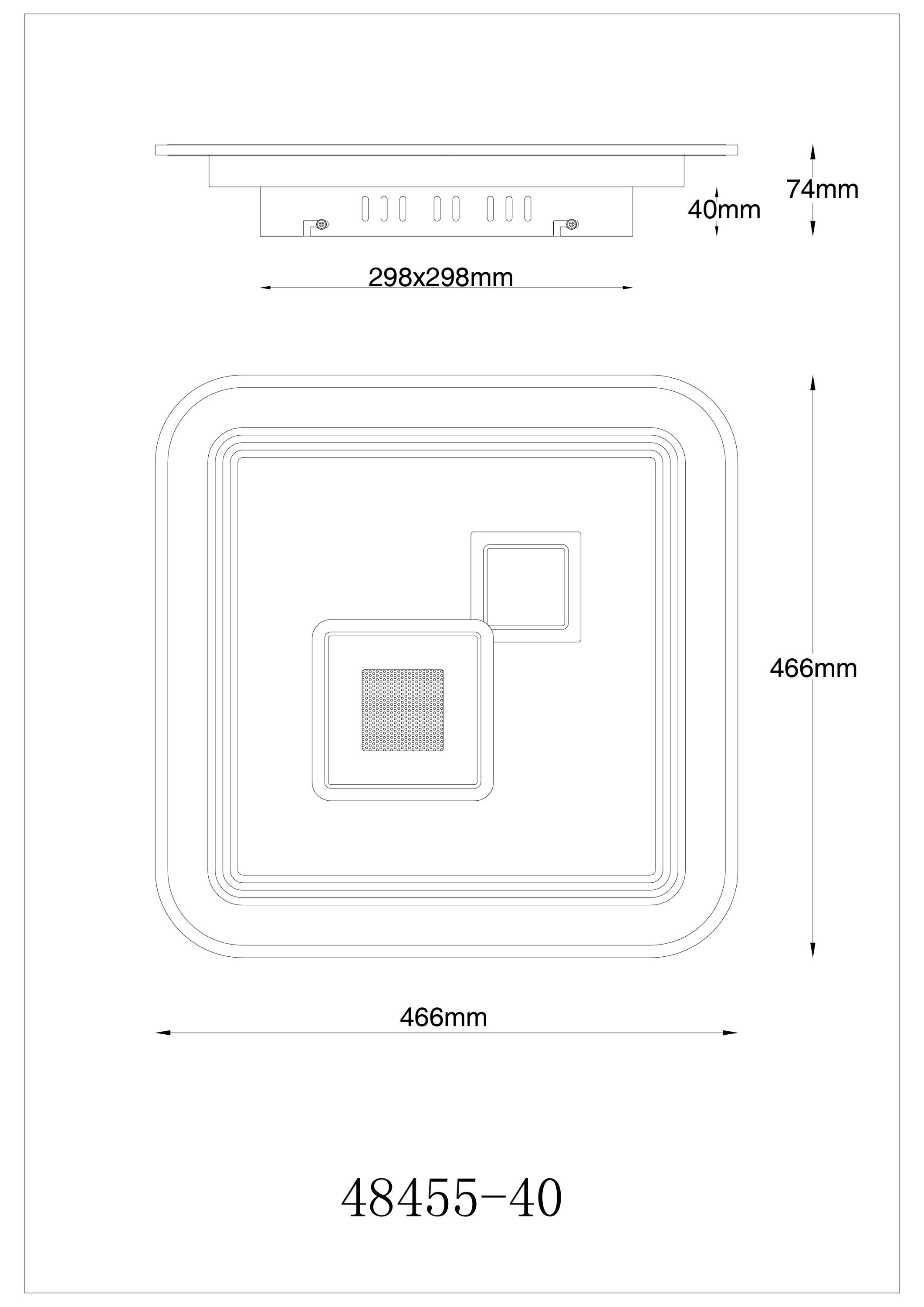 Deckenleuchte cm) LEUCHTEN LBH Deckenleuchte, GLOBO Deckenleuchte VALERIA GLOBO (LBH 46.60x46.60x7.40 Lighting