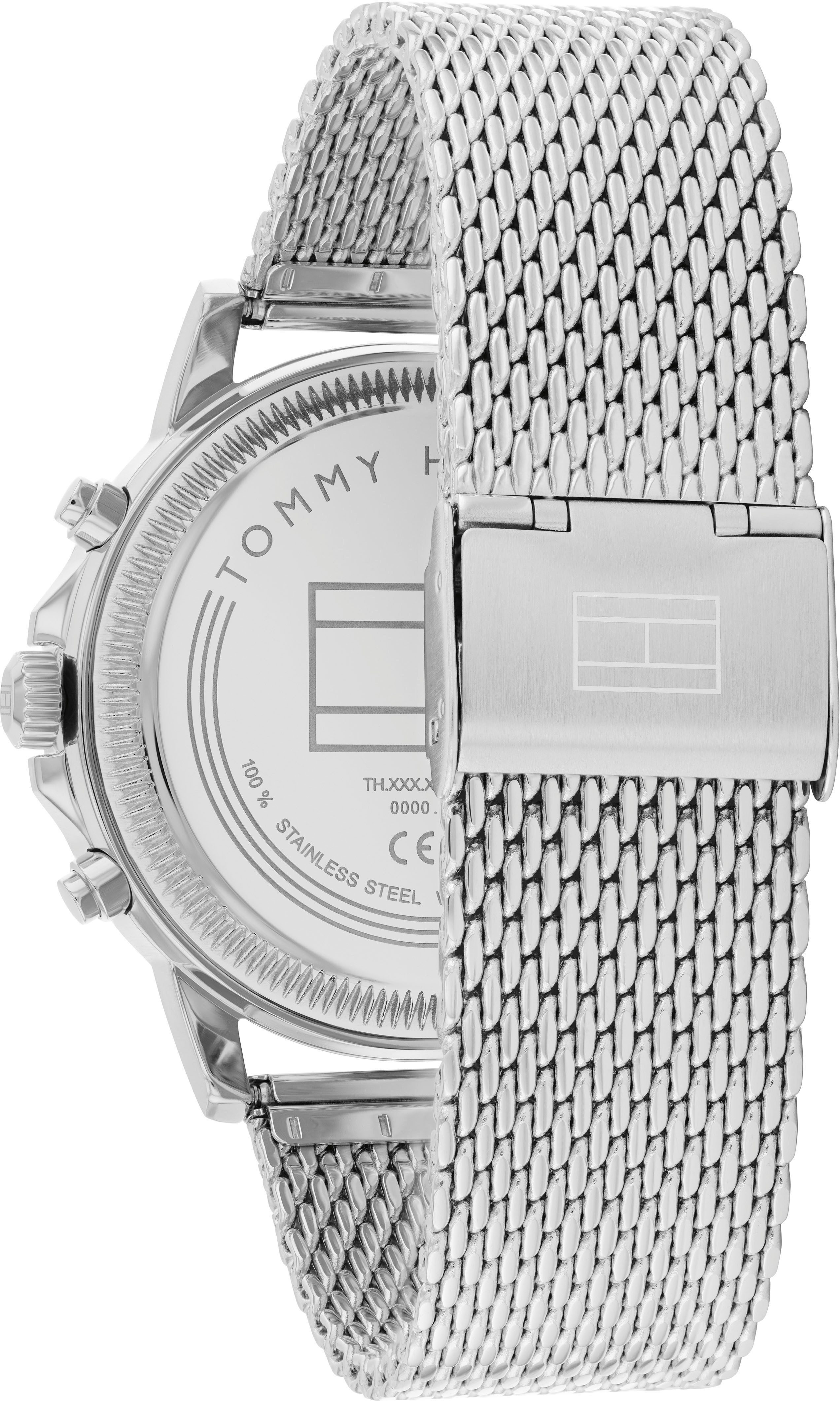 Tommy Hilfiger Multifunktionsuhr STEWART 1710682, Quarzuhr, Armbanduhr, Herrenuhr, Edelstahlarmband, analog