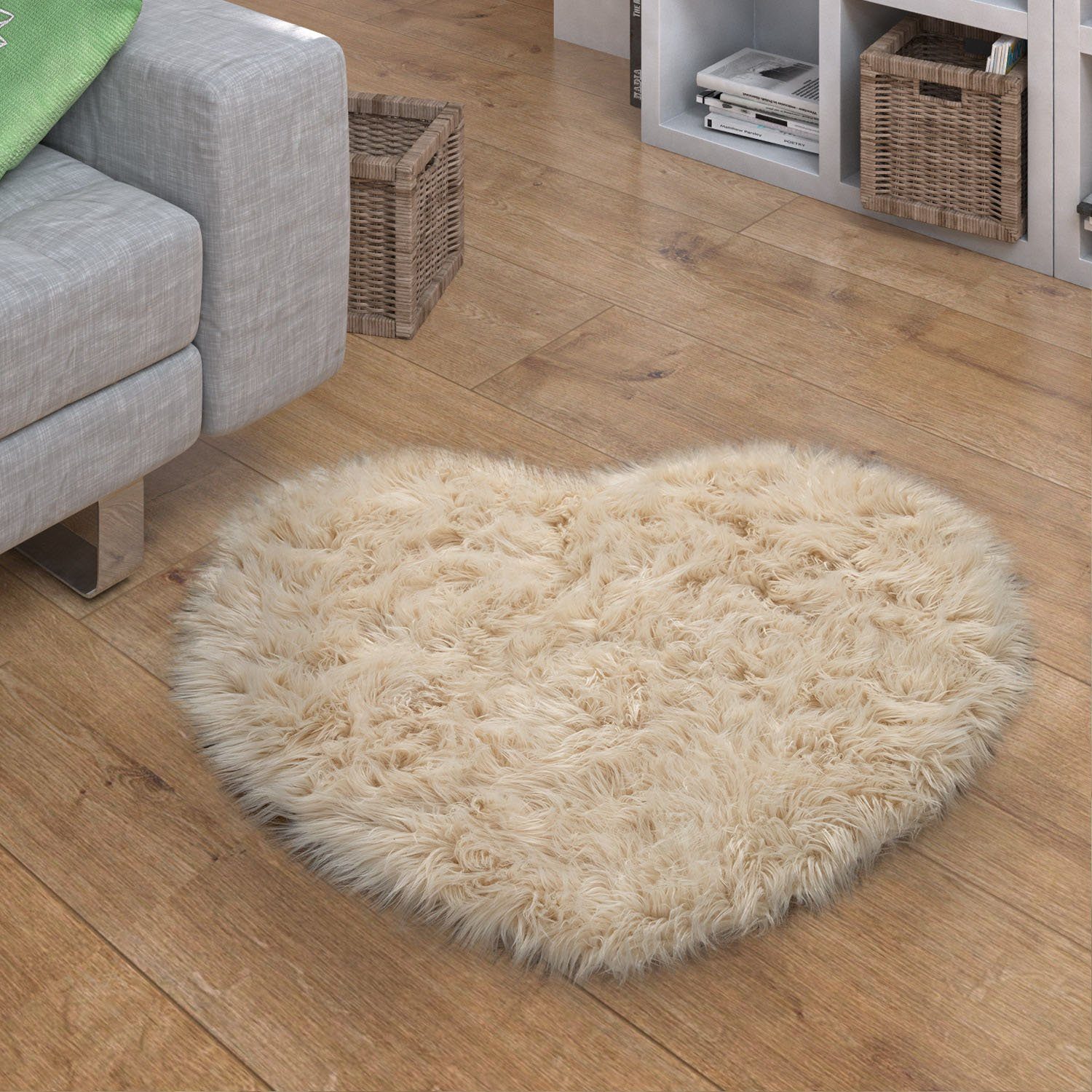 Paco Home Fellteppich Playa 960, herzförmig, günstig online kaufen