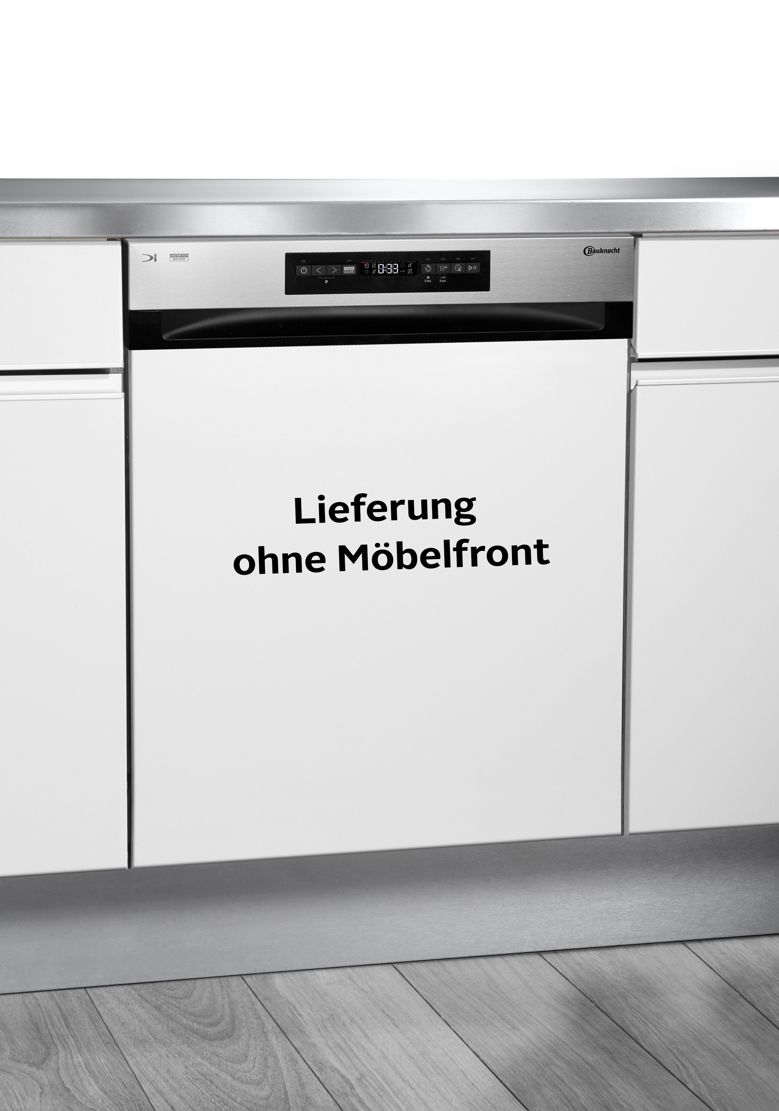 BAUKNECHT teilintegrierbarer Geschirrspüler BKSV1 PBM, 15 Maßgedecke, SpaceClean – die 3. Schublade für hohe Gläser und Müslischalen