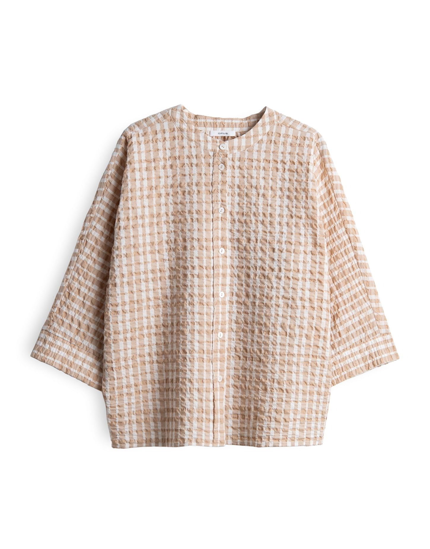 OPUS Hemdbluse FOUNTRY mit Struktur überschnittene Schulter mit Langarm, Ri günstig online kaufen