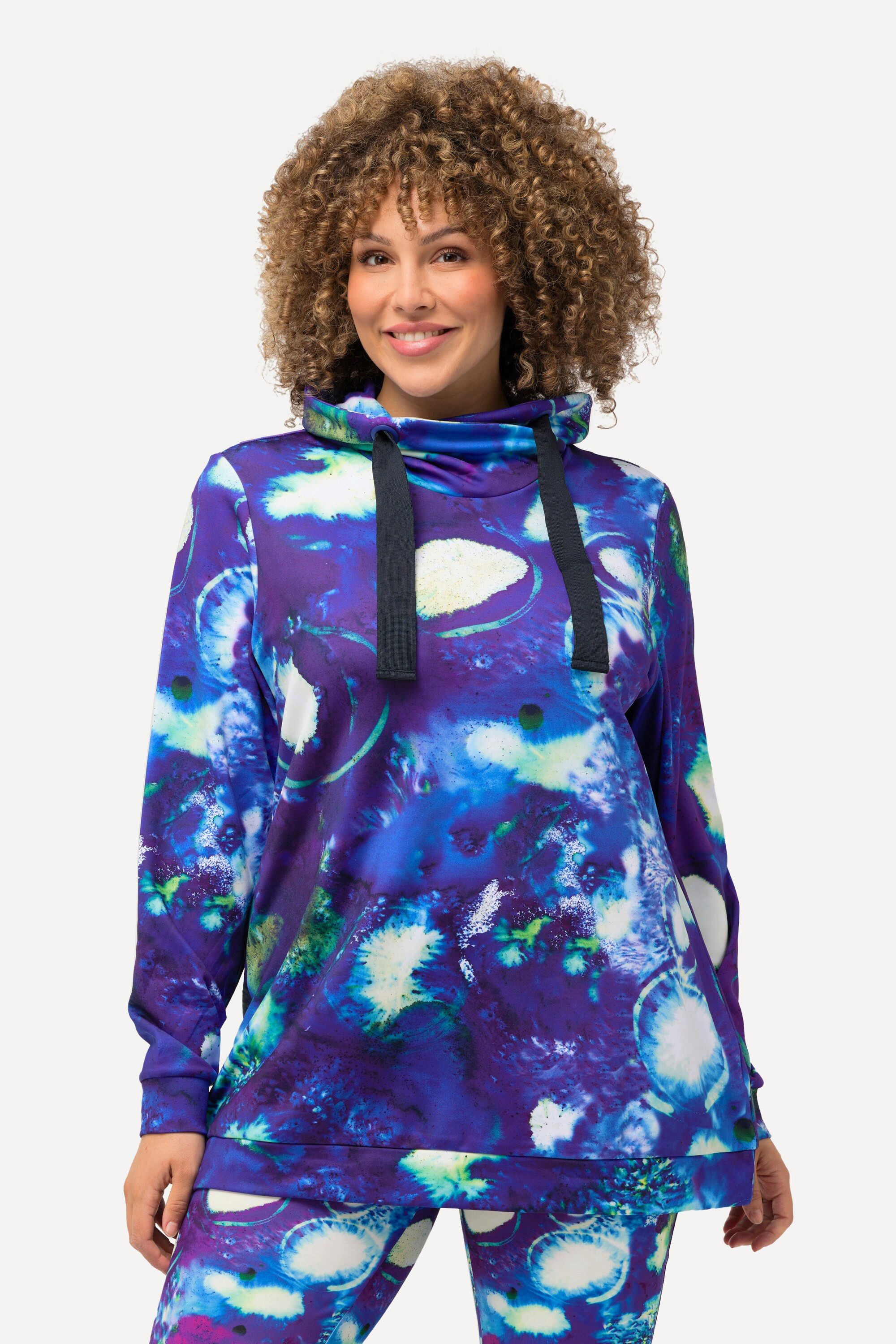 Ulla Popken Sweatshirt Fleece-Sweater Stehkragen Langarm günstig online kaufen