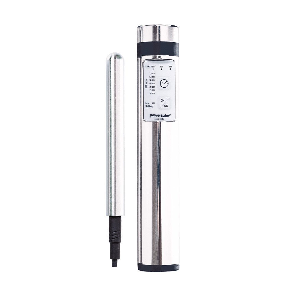 TENS-Gerät Powertube Silber - zur Stimulation von Nervenpunkten