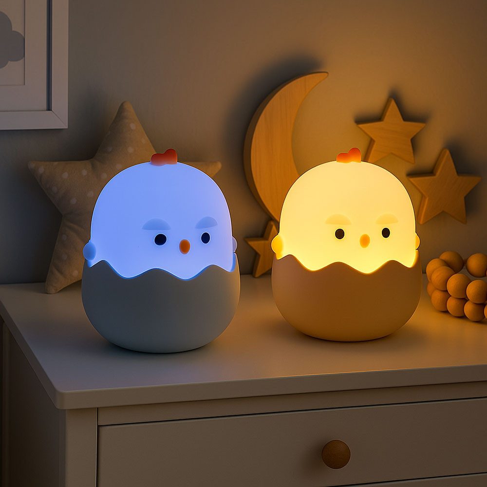 GLOBO LIGHTING LED Nachttischlampe, LED-Leuchtmittel fest verbaut, Warmweiß, Tischleuchte LED Nachttischlampe Kinderlampe Akku RGB Touchdimmer 2x