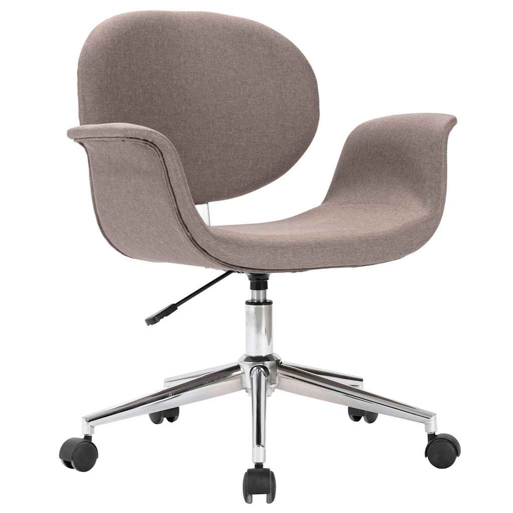 vidaXL Bürostuhl Drehbarer Bürostuhl Taupe Stoff (1 St)