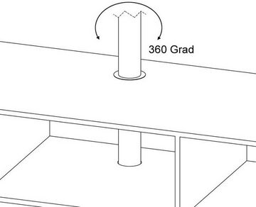 Design Objekte TV-Board Design Objekte drehbare TV-Halterung für die Monaco Möbelserie, Kann auch in Fremdmöbel eingebaut werden