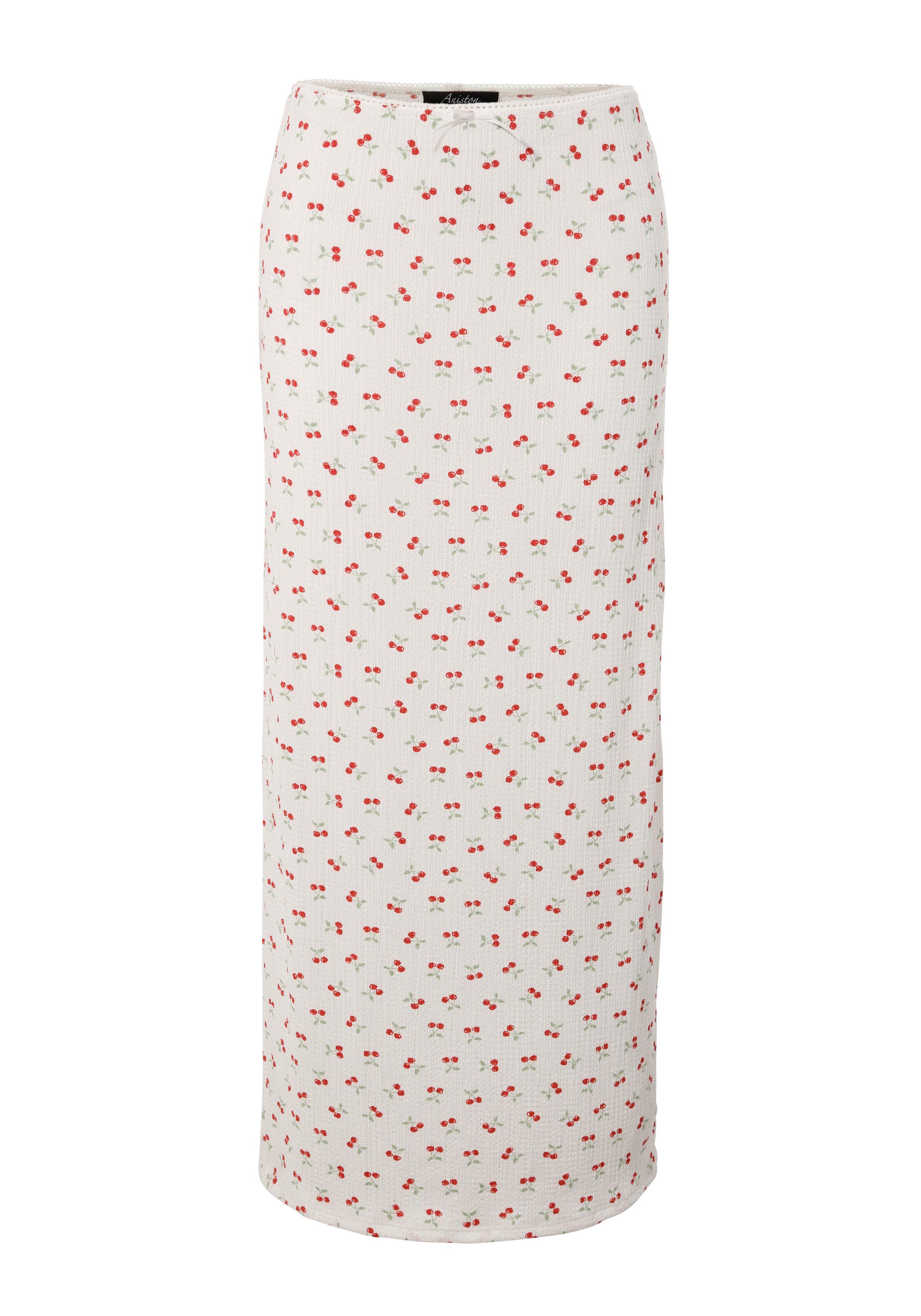 Aniston CASUAL Maxirock allover mit Kirschen bedruckt