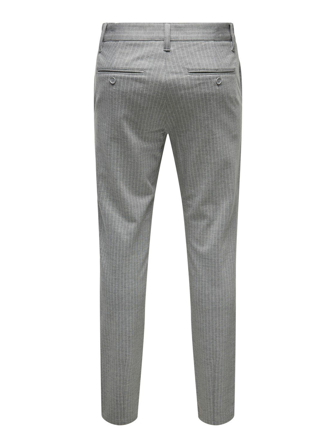 ONLY Melange 22013727 3727 ONSMARK mit Stretch & SONS Chinohose STRIPE GW PANT Light Grey