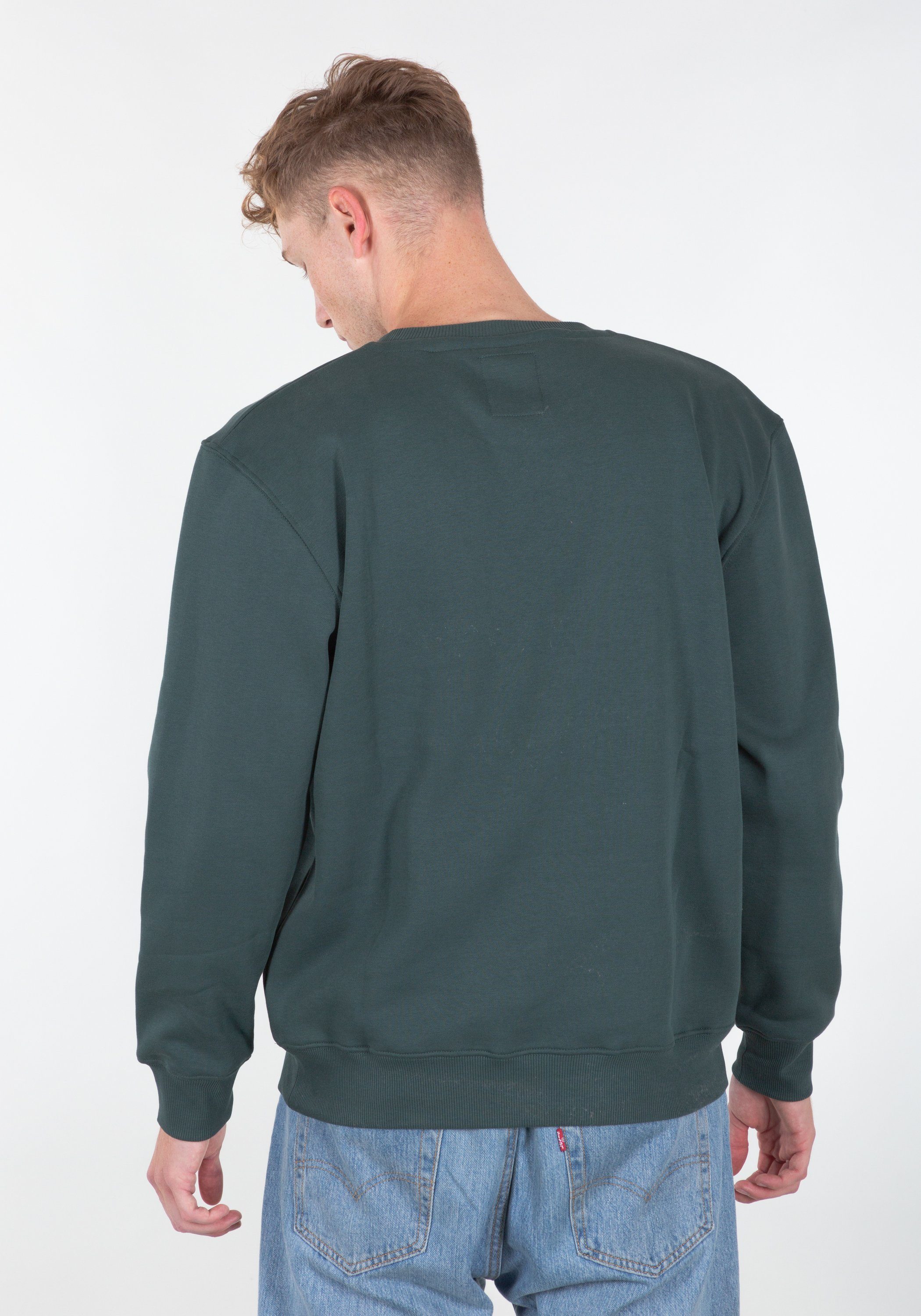 Alpha Industries Sweater navy Alpha green - Industries Sweater Sweatshirts Basic Men