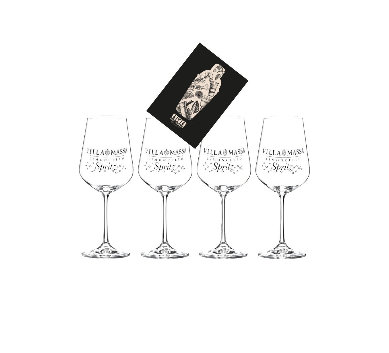 Ballon Стекло-Set Villa Massa Limoncello Spritz Glas 4er Set Stielglas Ballonglas Aperi