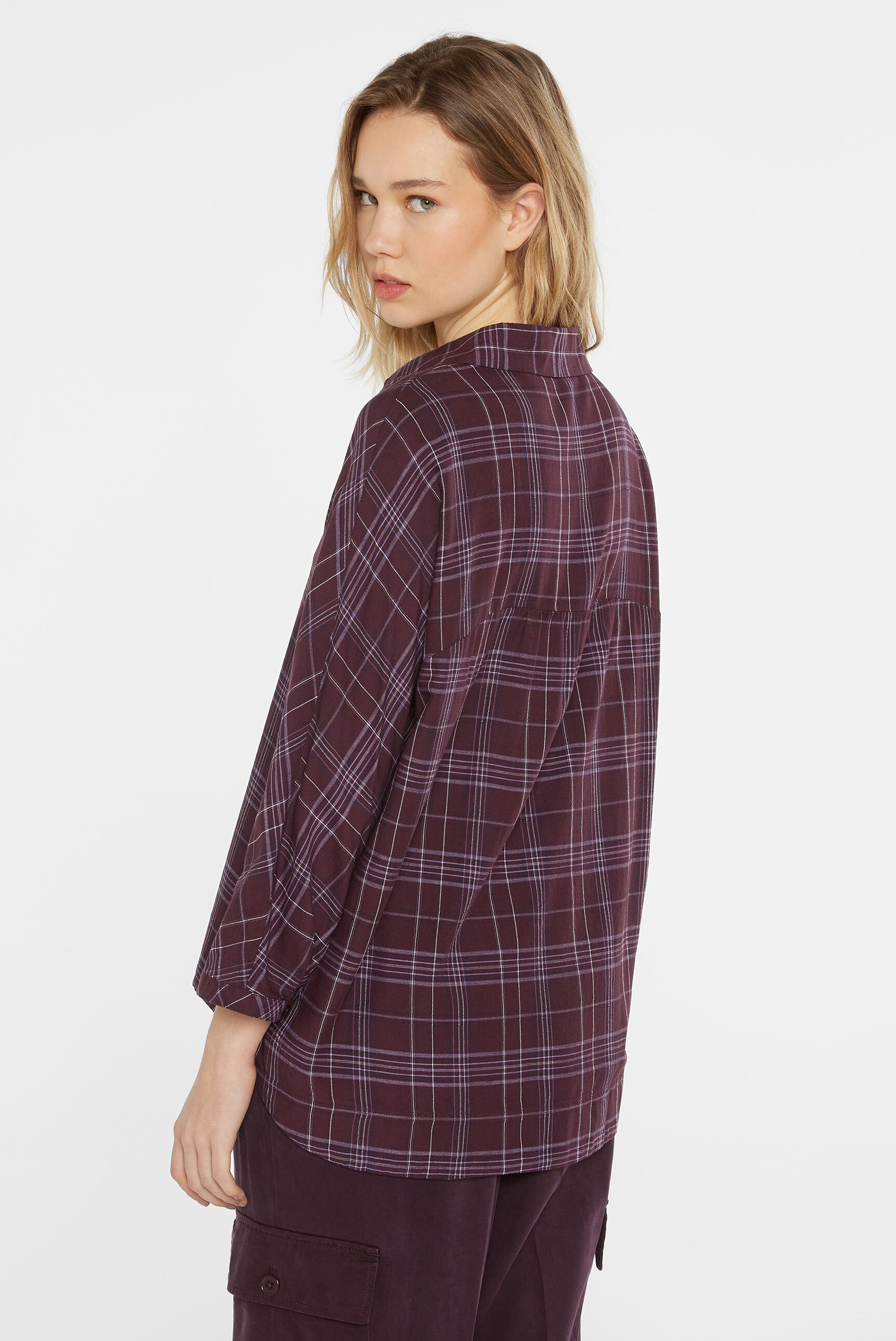 SENSES.THE LABEL Kurzarmbluse mit Baumwolle