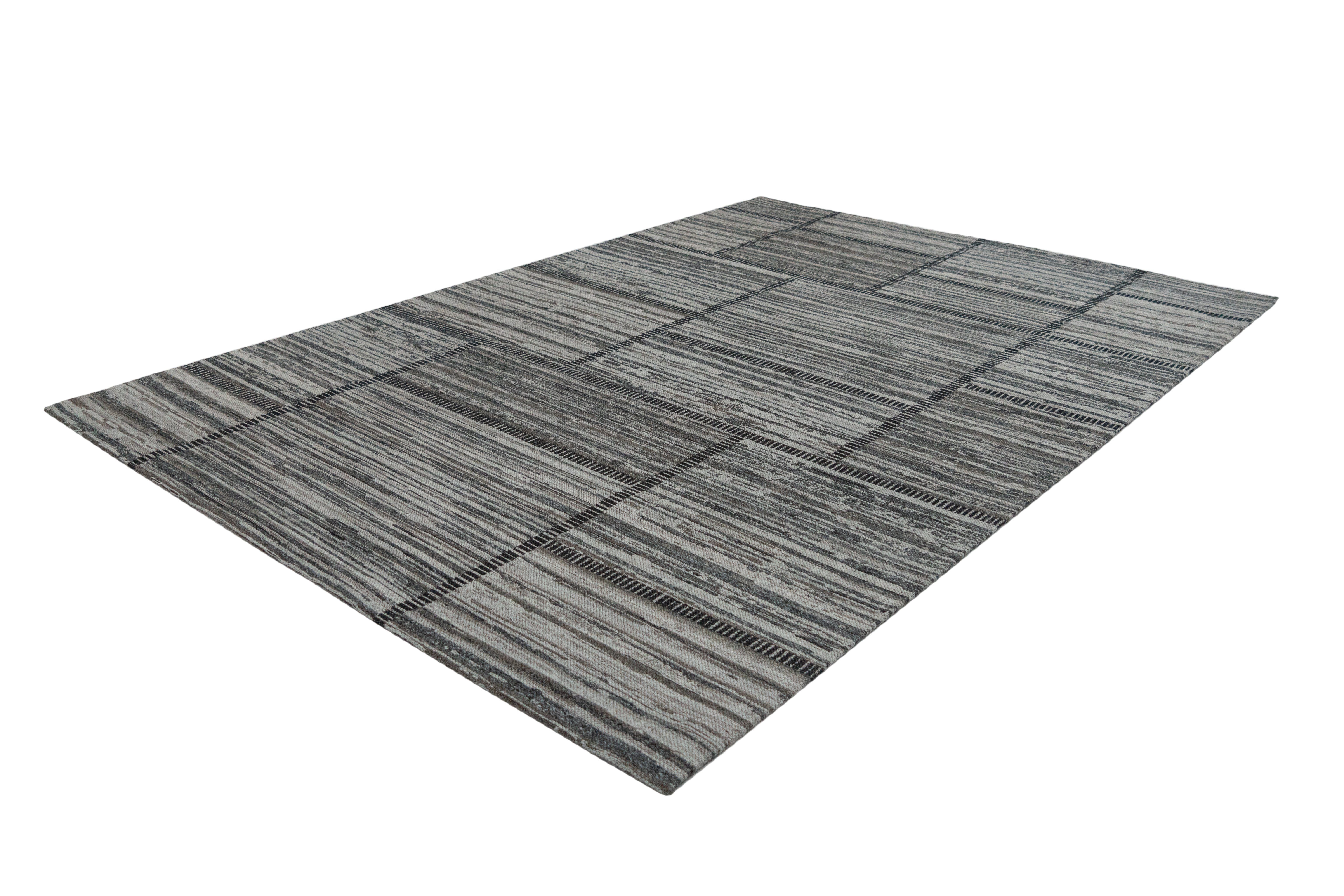 Kayoom Teppich Phoenix 112, rechteckig, Höhe: 6 mm, Dezenter Jacquard-Teppich, Flachflor, Aus pflegeleichten Materialien