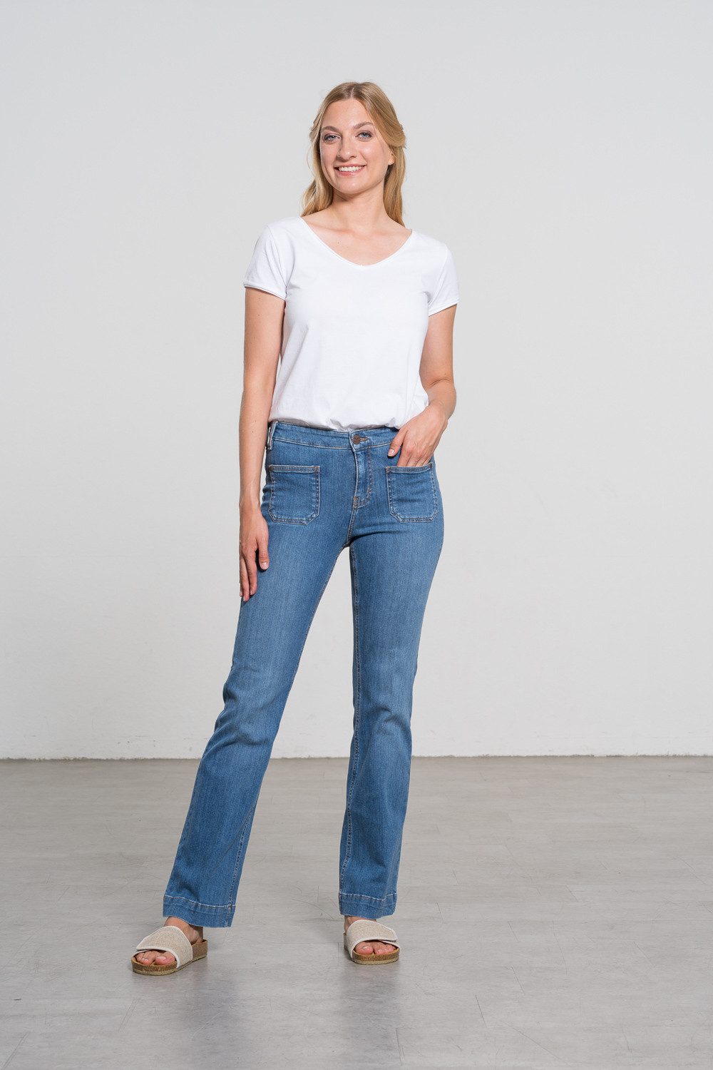 Feuervogl Bootcut-Jeans fv-Ben:te, High Waist, Hyperflex, Damen Джинсы