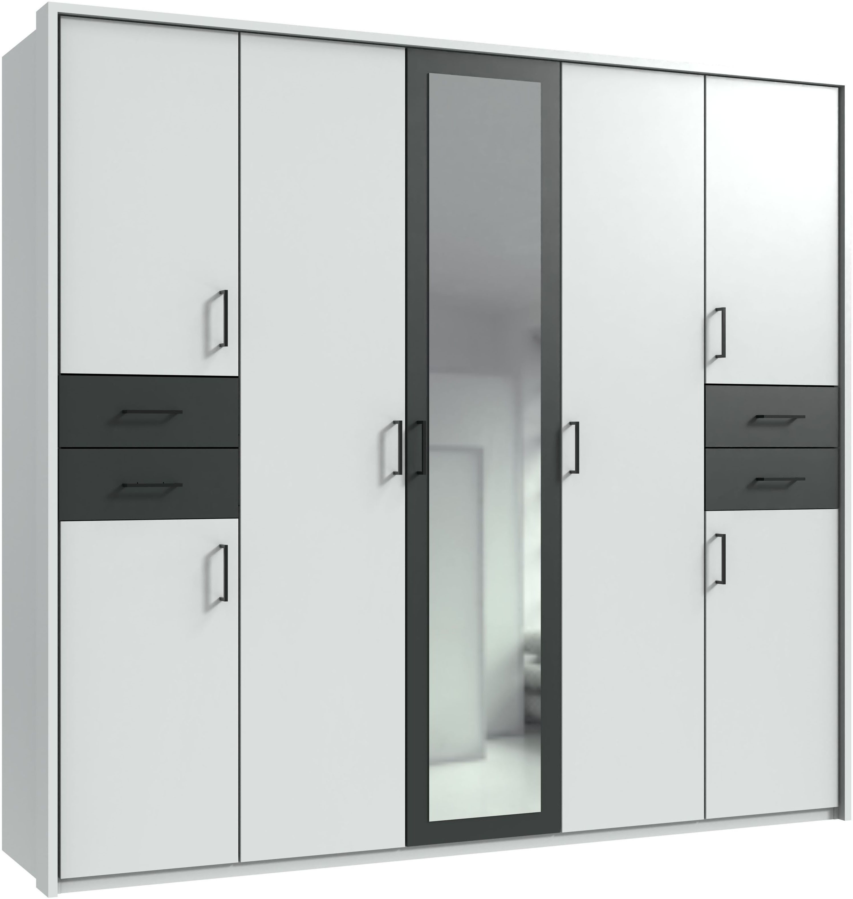 Wimex Drehtürenschrank Vegas inklusive Passepartout-Rahmen, mit Spiegeltüren und Schubladen