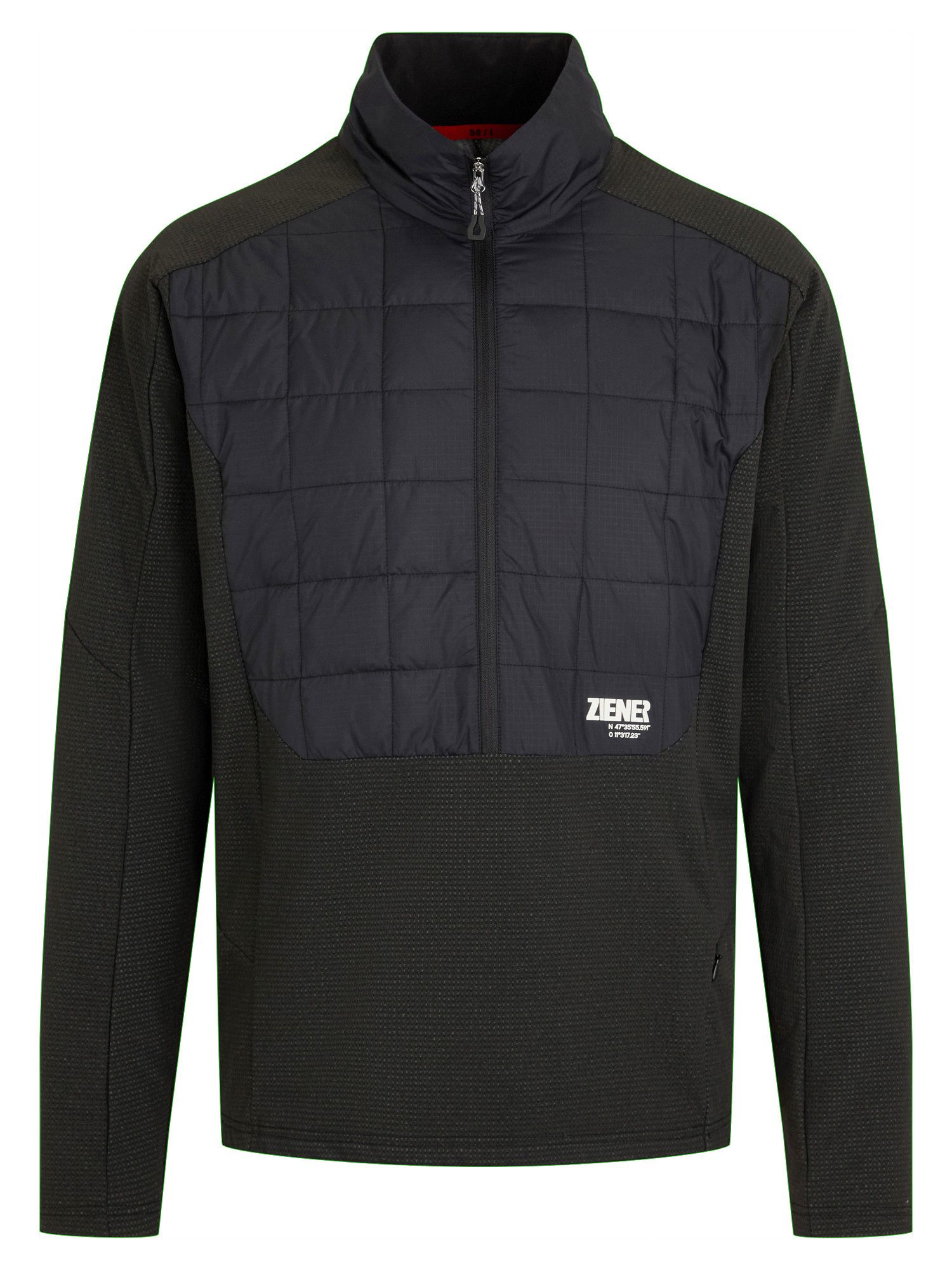 Ziener Sweatshirt RAFY-Z HERREN wind- u. wasserabweisend, warm, elastisch, Stehkragen