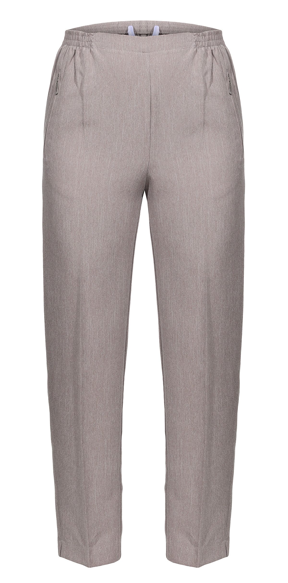 Aurela Damenmode Schlupfhose Stoffhose Damen Anzug- oder Business Hose Kurzgröße mit Gummizug, kein Stretchgewebe, Größe 36 bis 105