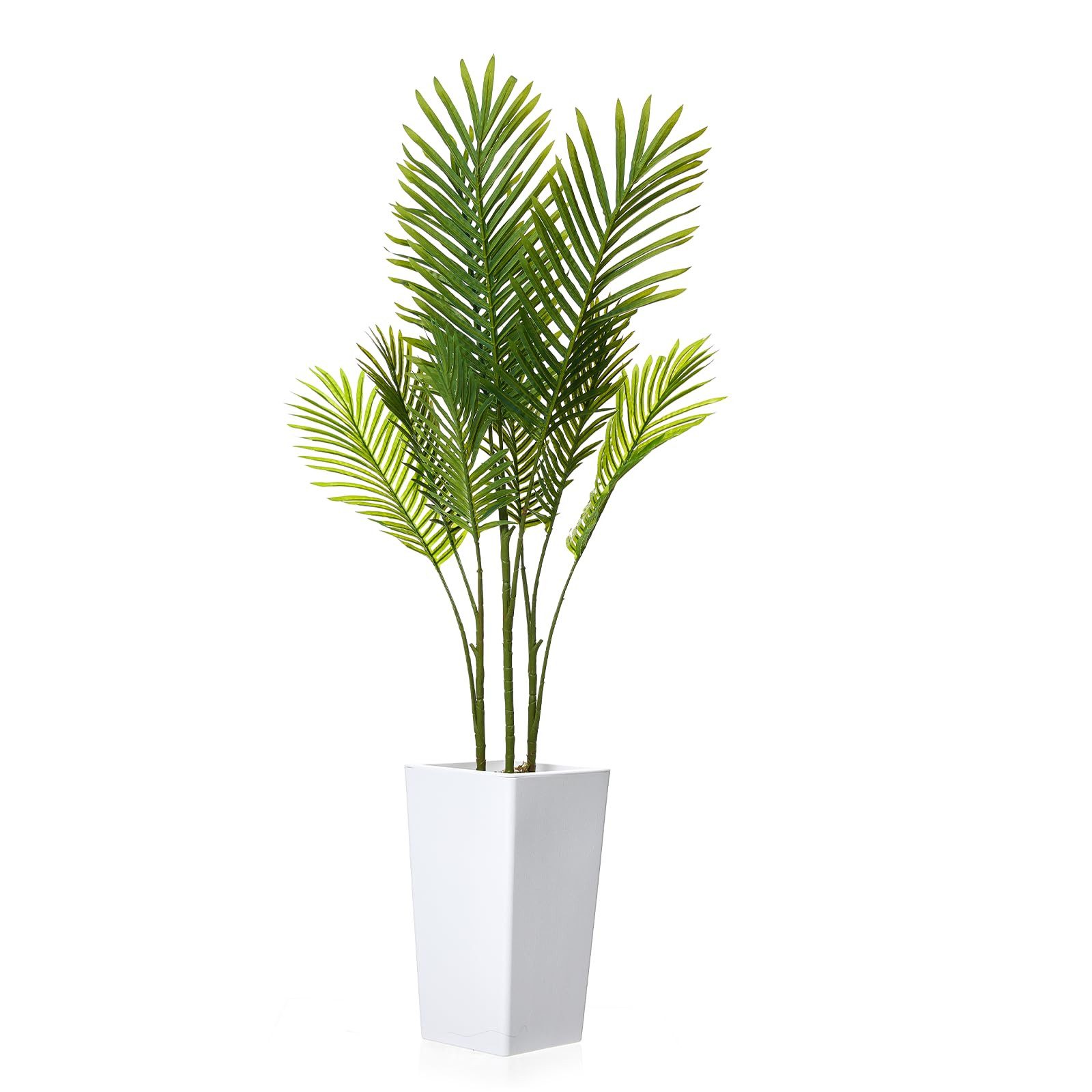 Kunstbaum im weißen Topf für Wohnzimmer, Büro, Eingangsbereich Geranie, GarveeMore, Höhe 132 cm, realistisch, pflegeleicht