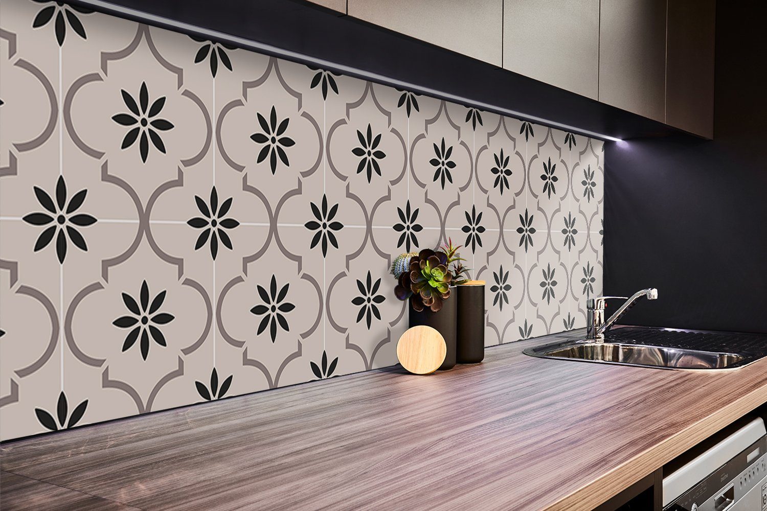 Tulup Spritzschutz Küchenrückwand Vinyl-Fliesen Selbstklebend Wandpaneele 100 cm x 50 cm, Selbstklebende, Wandaufkleber, Vinyl Spritzschutz